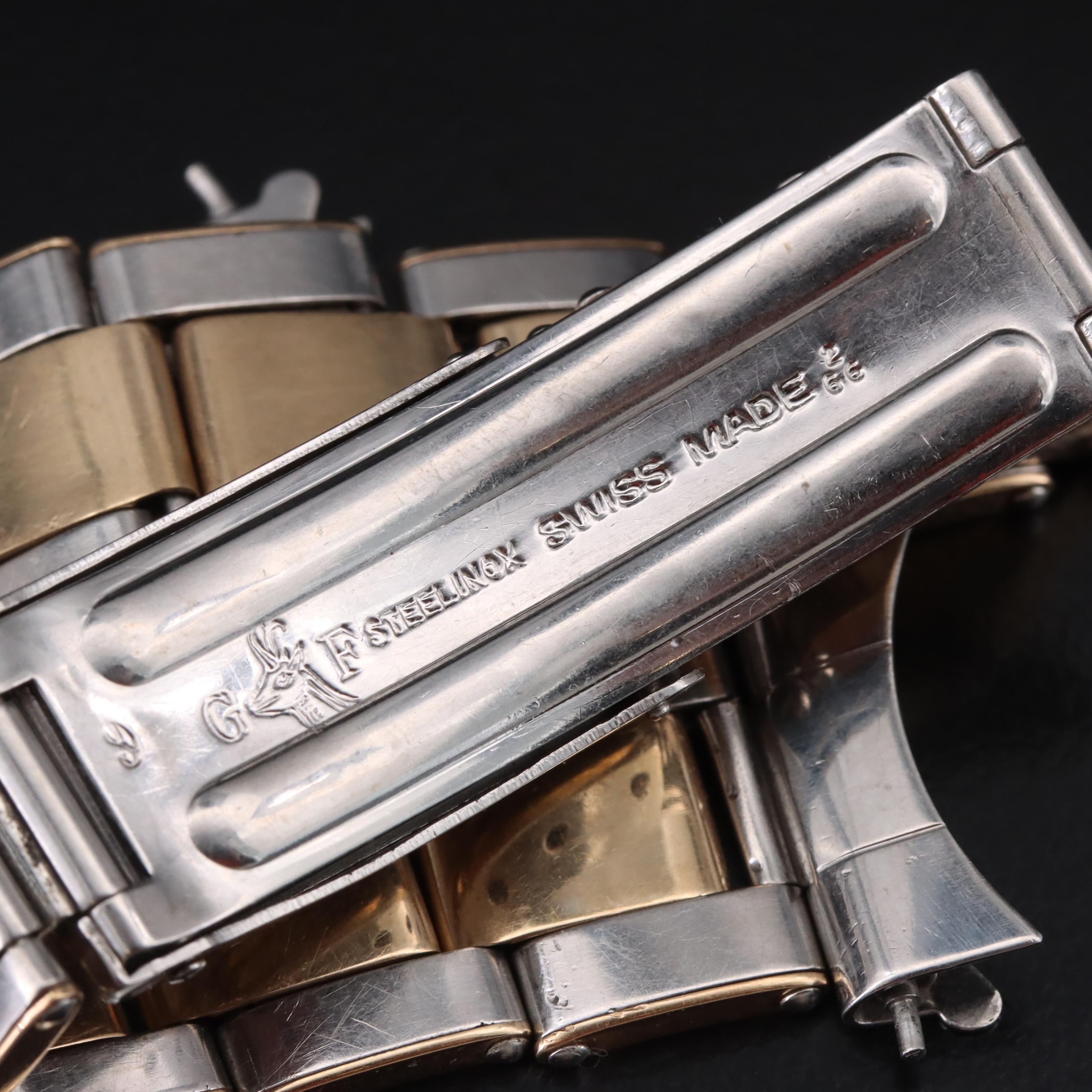 1966 14K and Stainless Steel Gay Fréres Rolex Oyster Bracelet