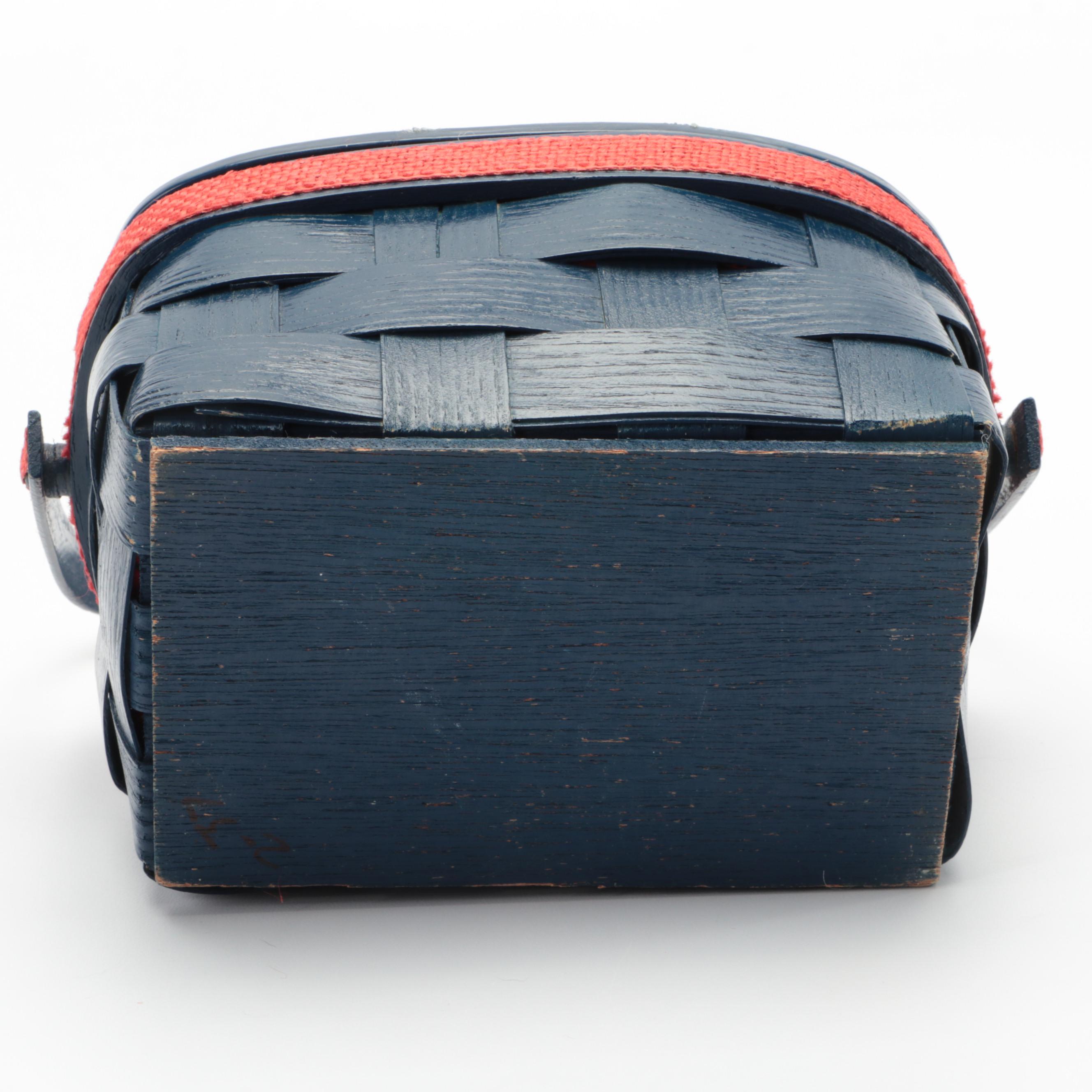 Bandana and Wildlife Lidded Wood Basket Handbags