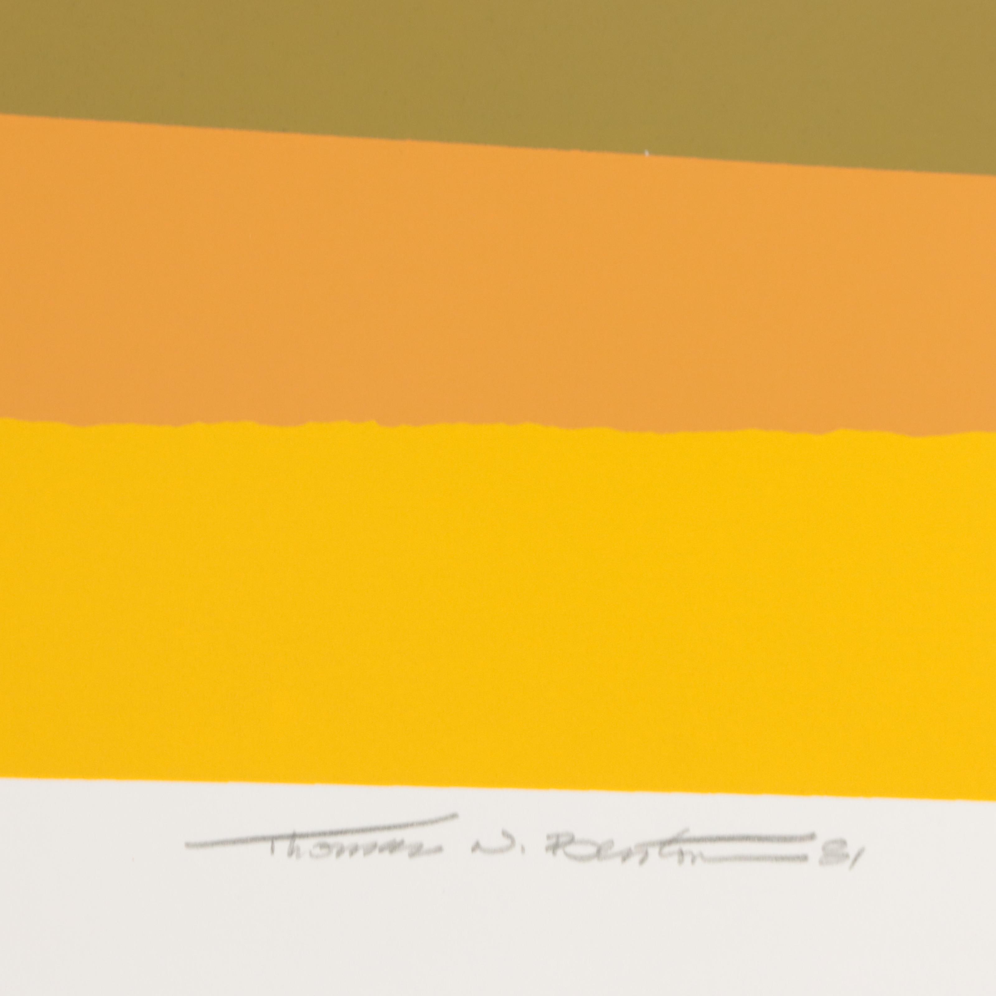 Thomas Whelan Benton Serigraph "Yellow Dunes," 1981