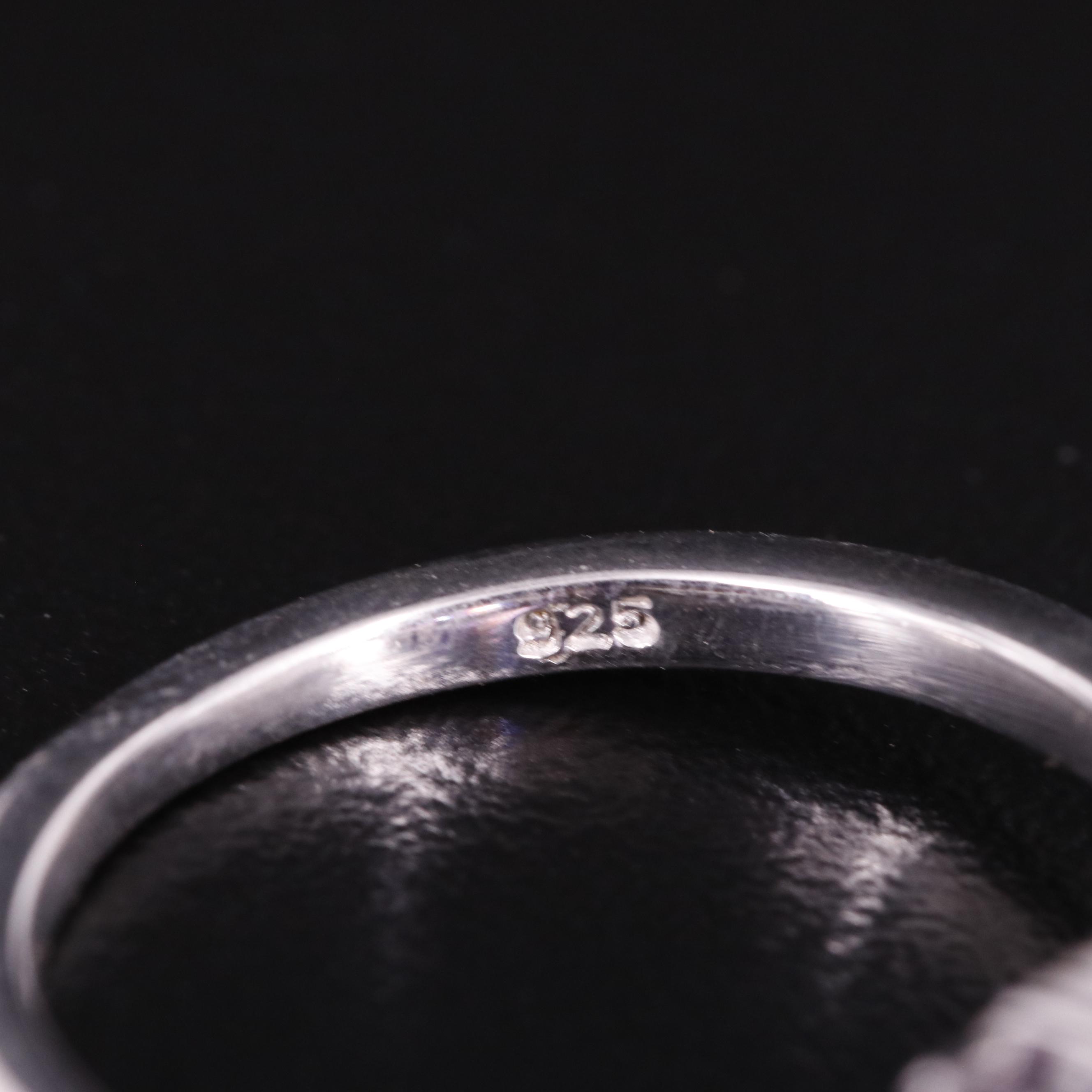 Sterling Square Amethyst Ring