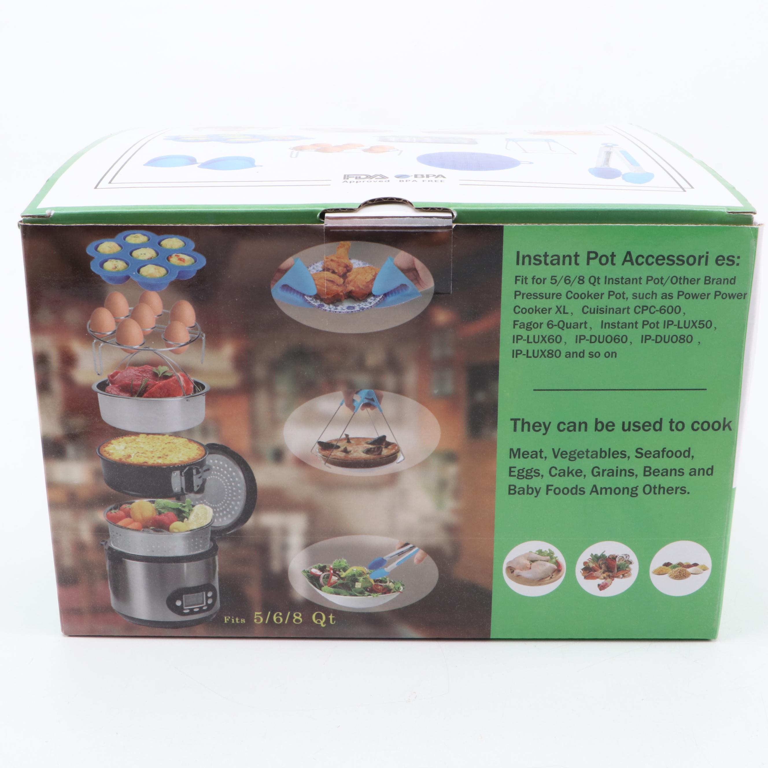 Cook's Essentials Pressure Cooker with Instant Pot Accessories and Cookbooks