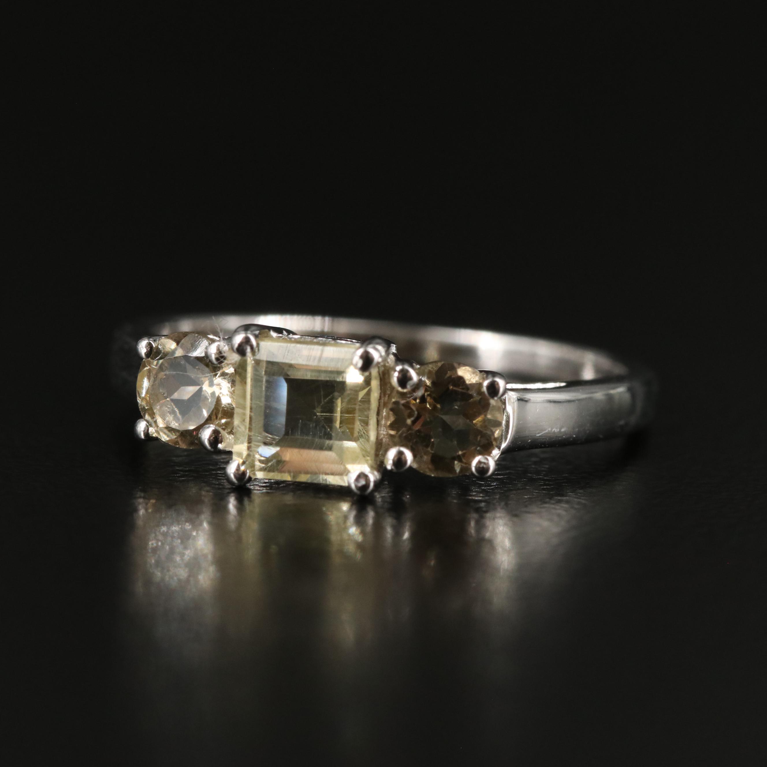 Sterling Citrine Ring