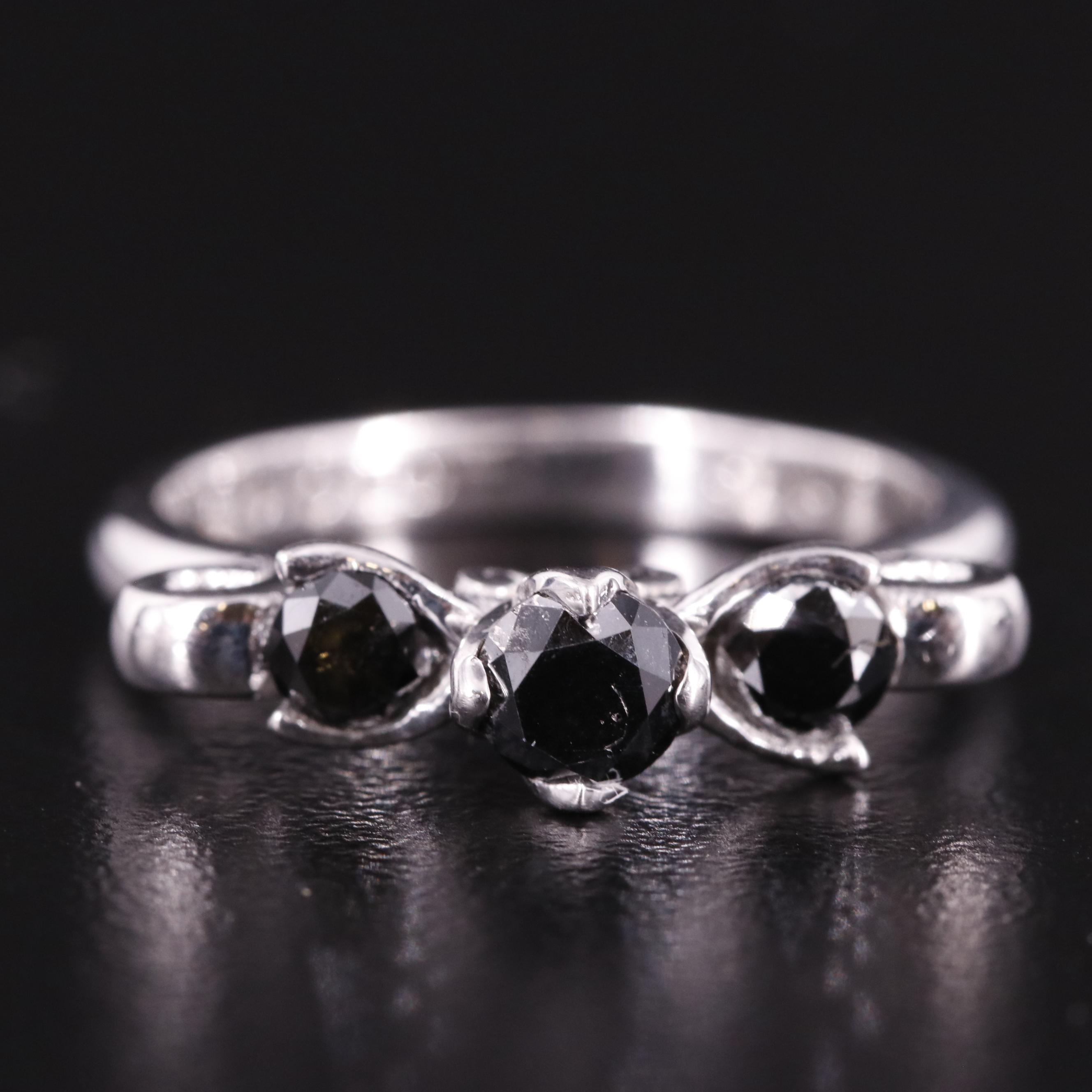 Sterling Diamond Ring