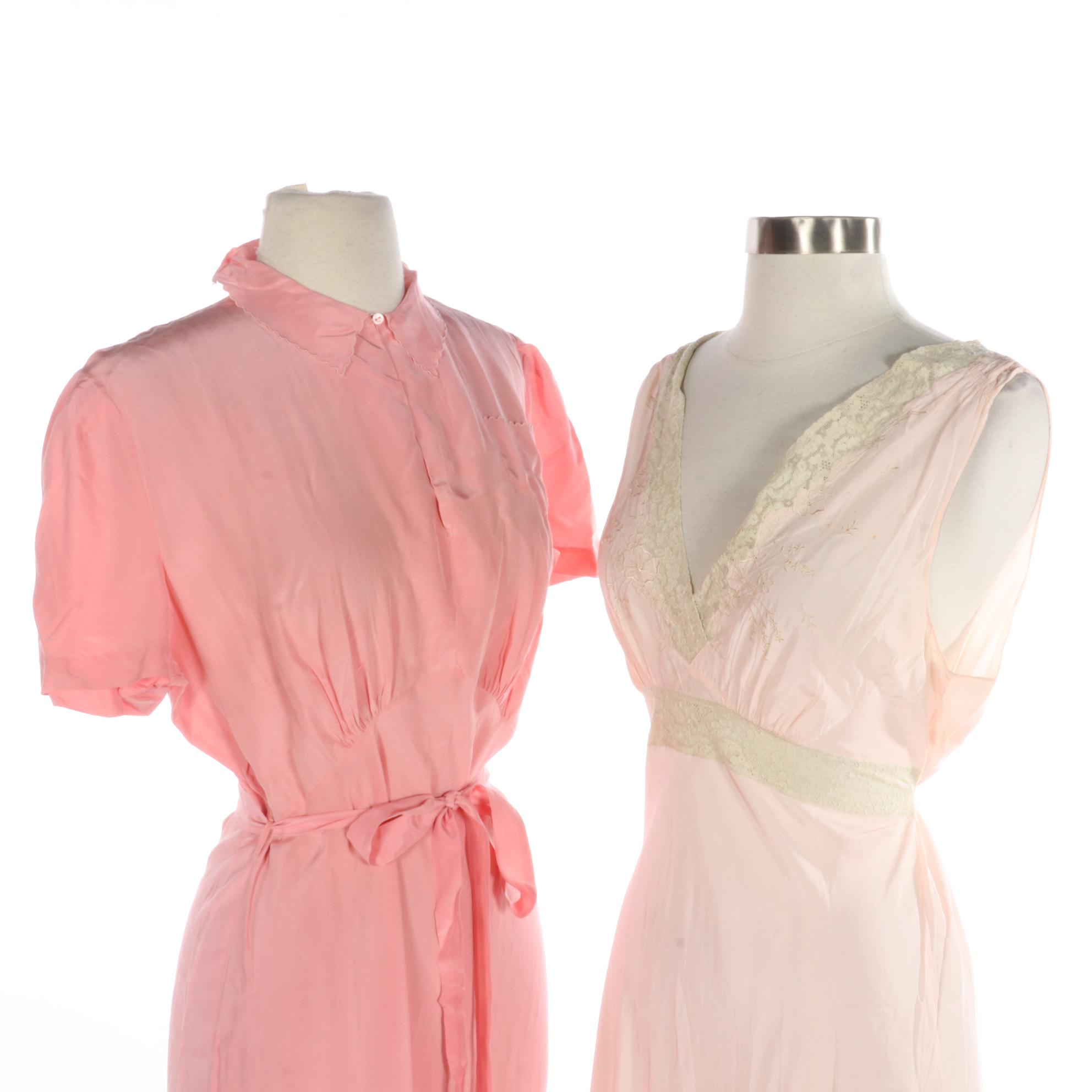 Lady Leonora and Barbizon Satin Rayon Lingerie, Mid-20th Century