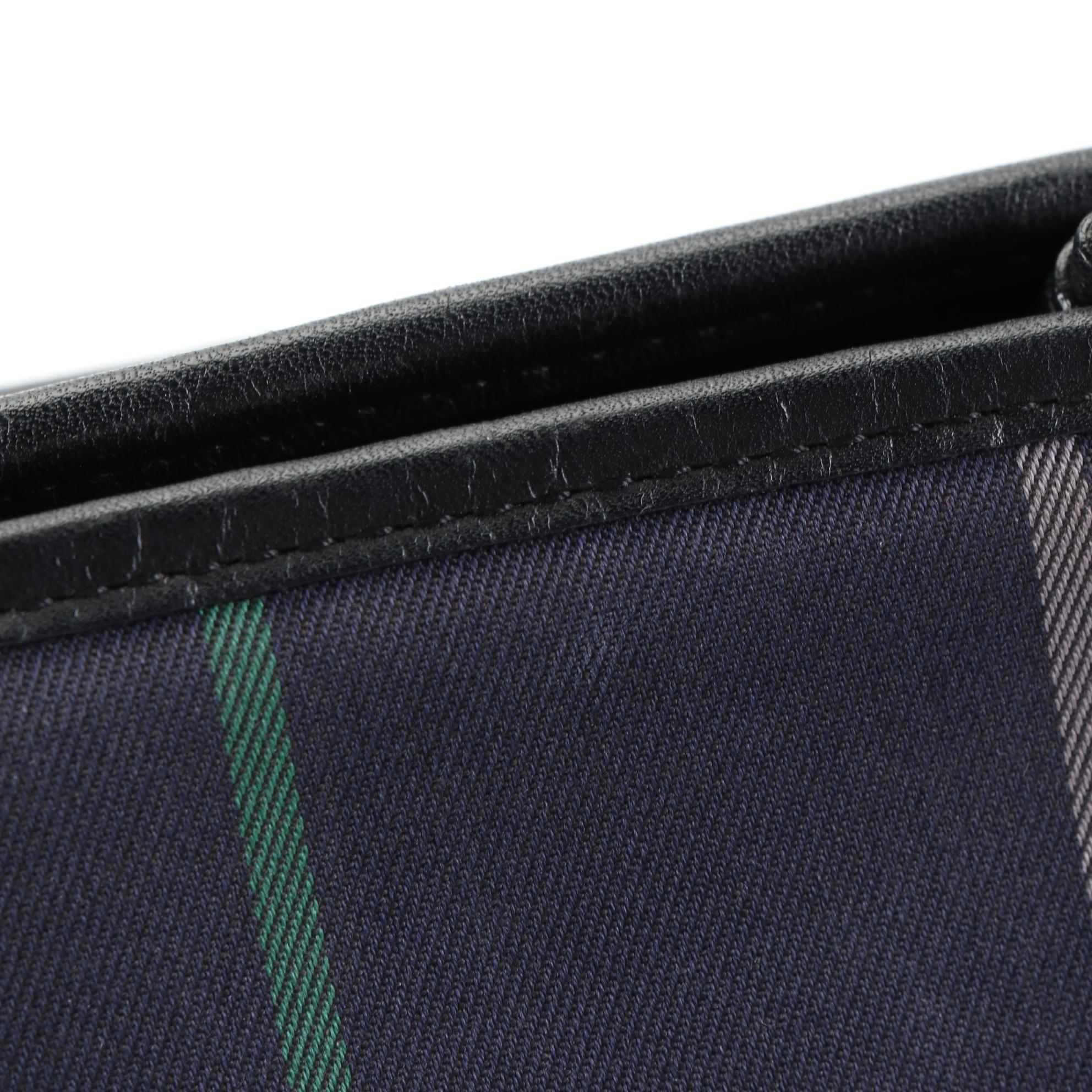 Burberry Shoulder Bag in Plaid Canvas and Leather