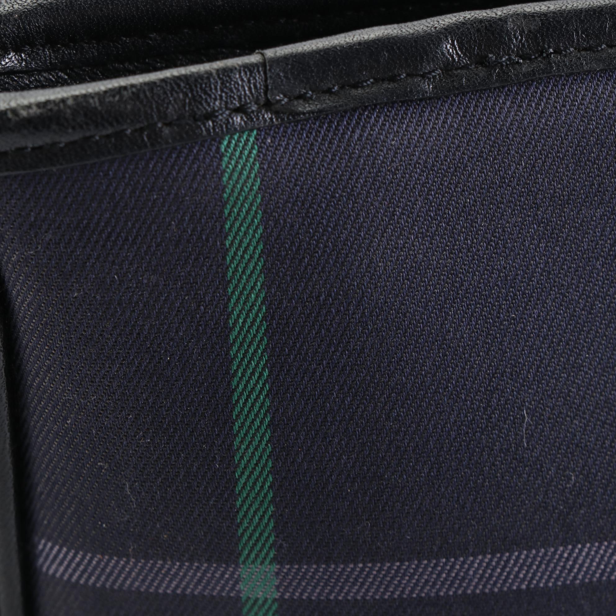 Burberry Shoulder Bag in Plaid Canvas and Leather