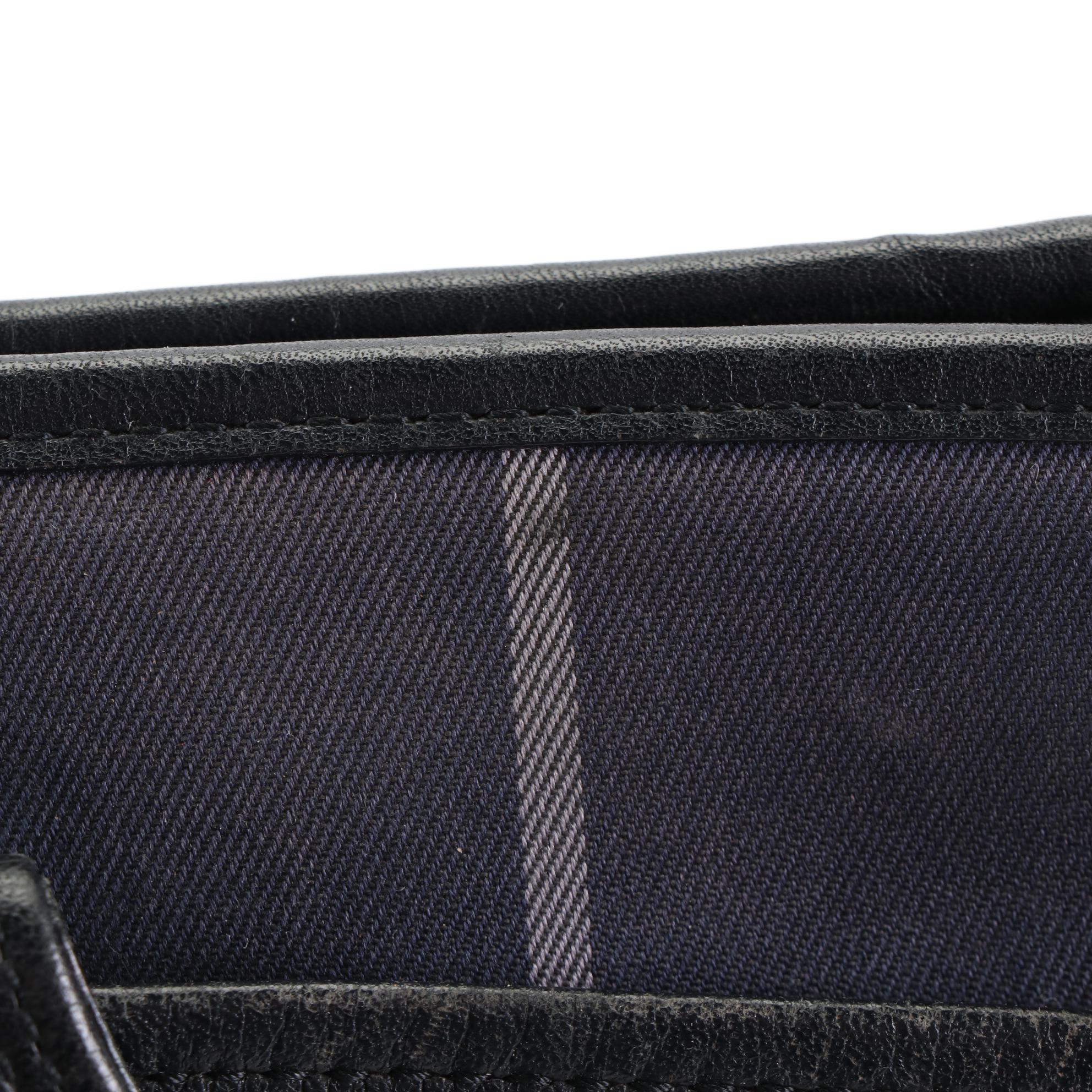 Burberry Shoulder Bag in Plaid Canvas and Leather