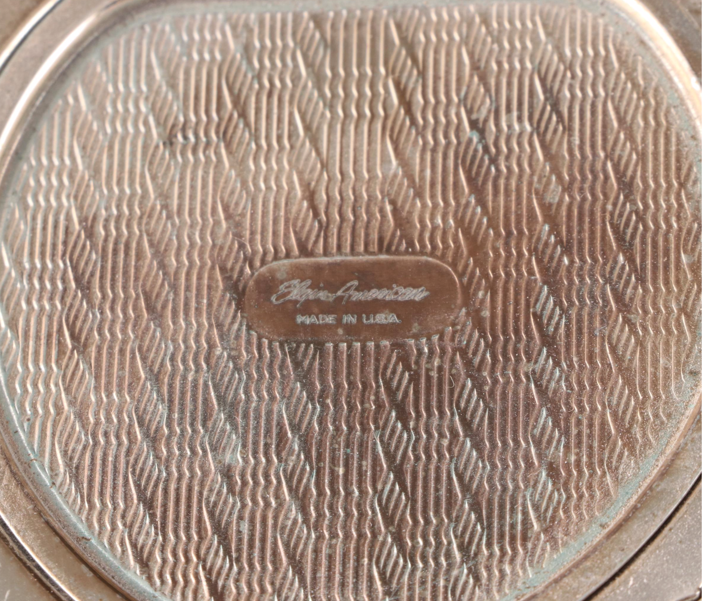 Elgin American Sterling Silver Compact with Gillette Razor and Blades