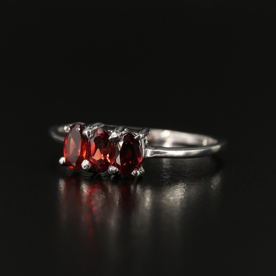 Sterling Garnet Ring