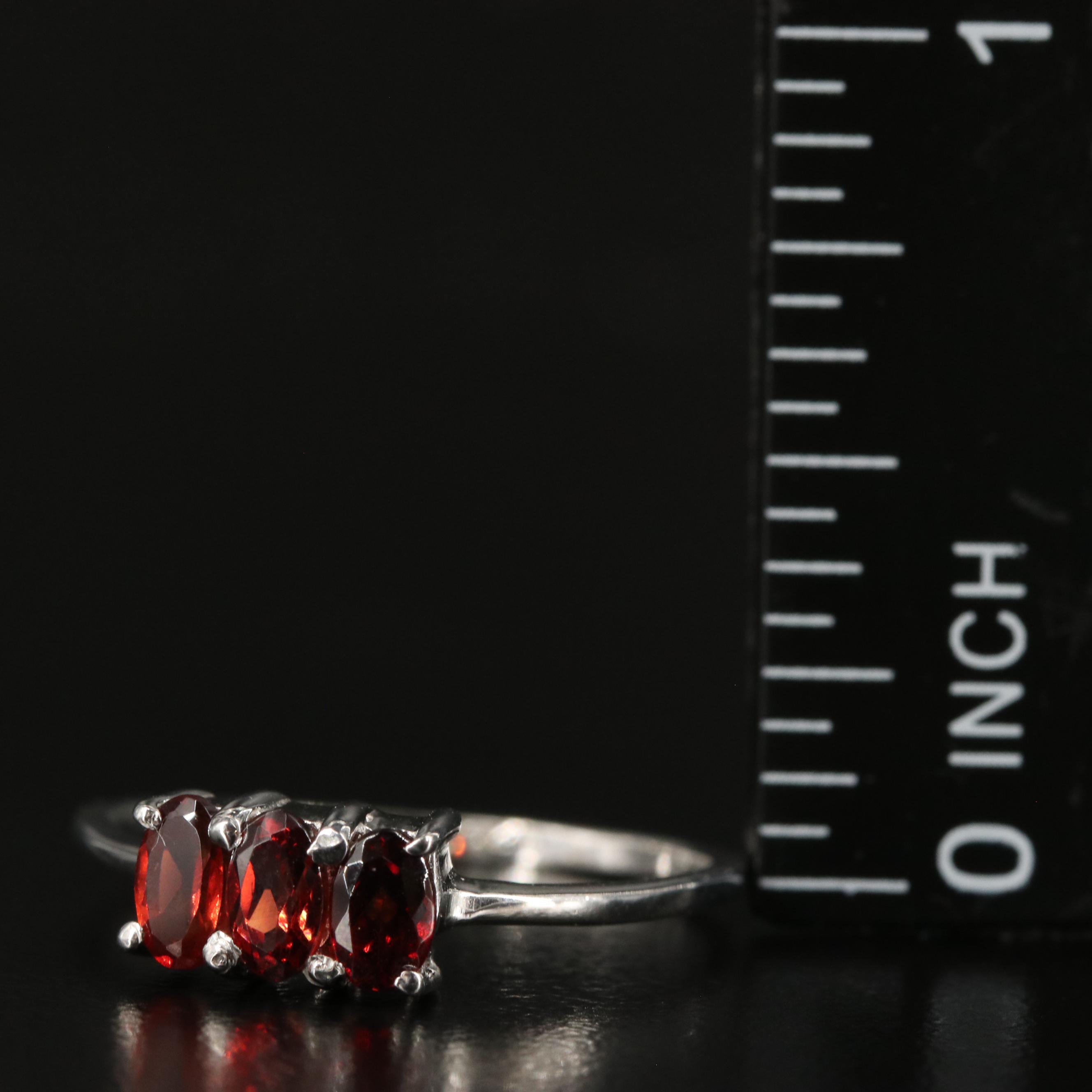 Sterling Garnet Ring