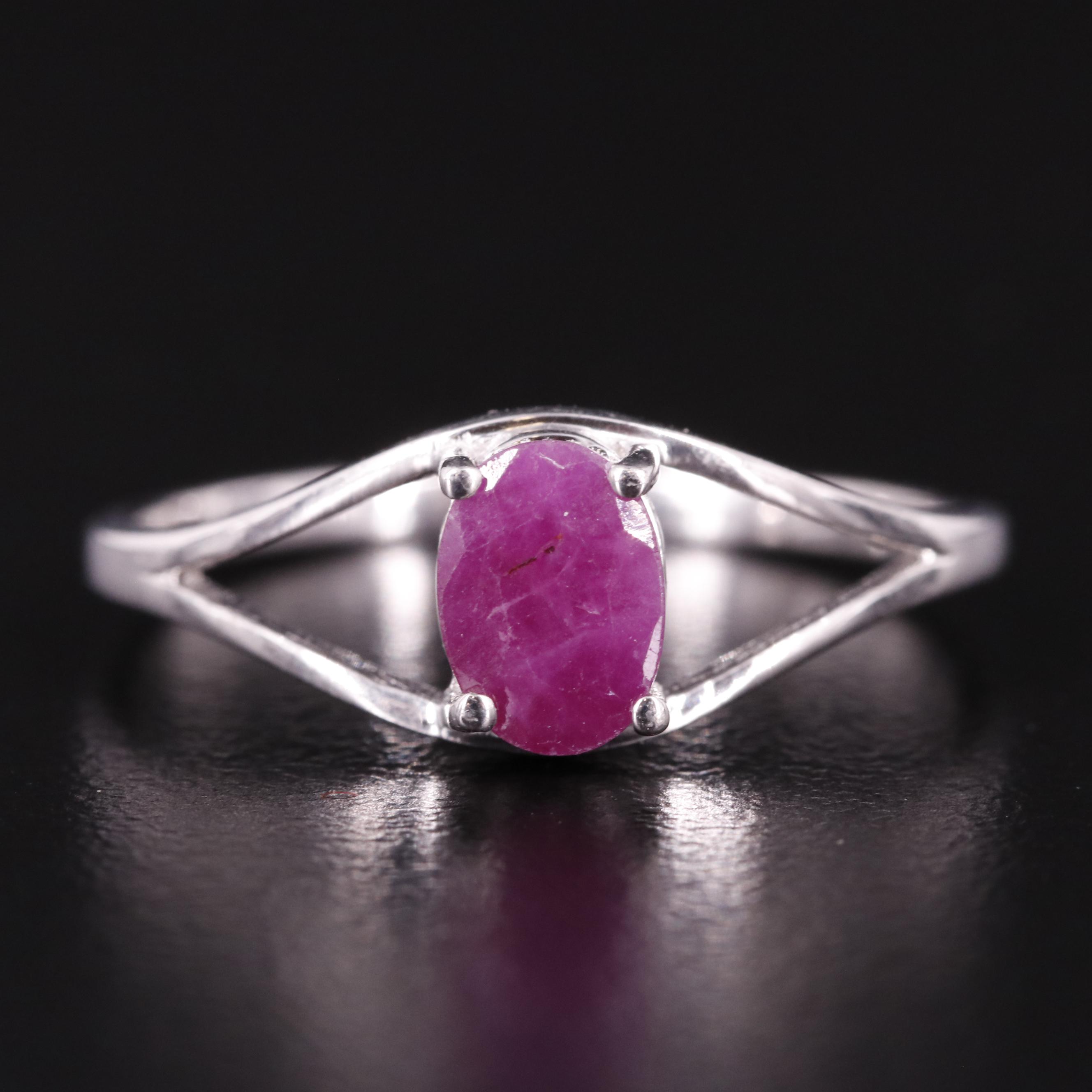 Sterling Filled Corundum Ring