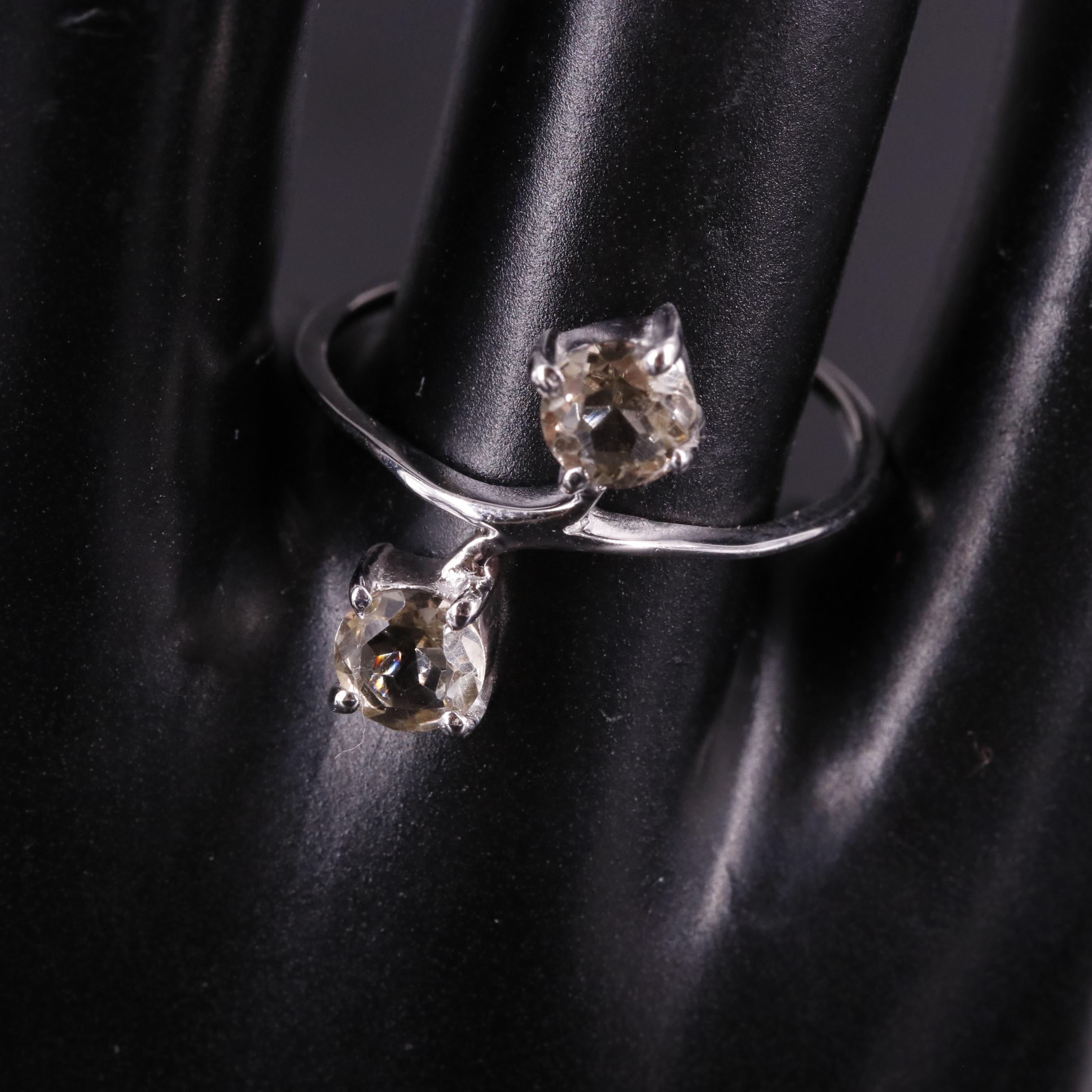 Sterling Smoky Quarts Ring Jacket