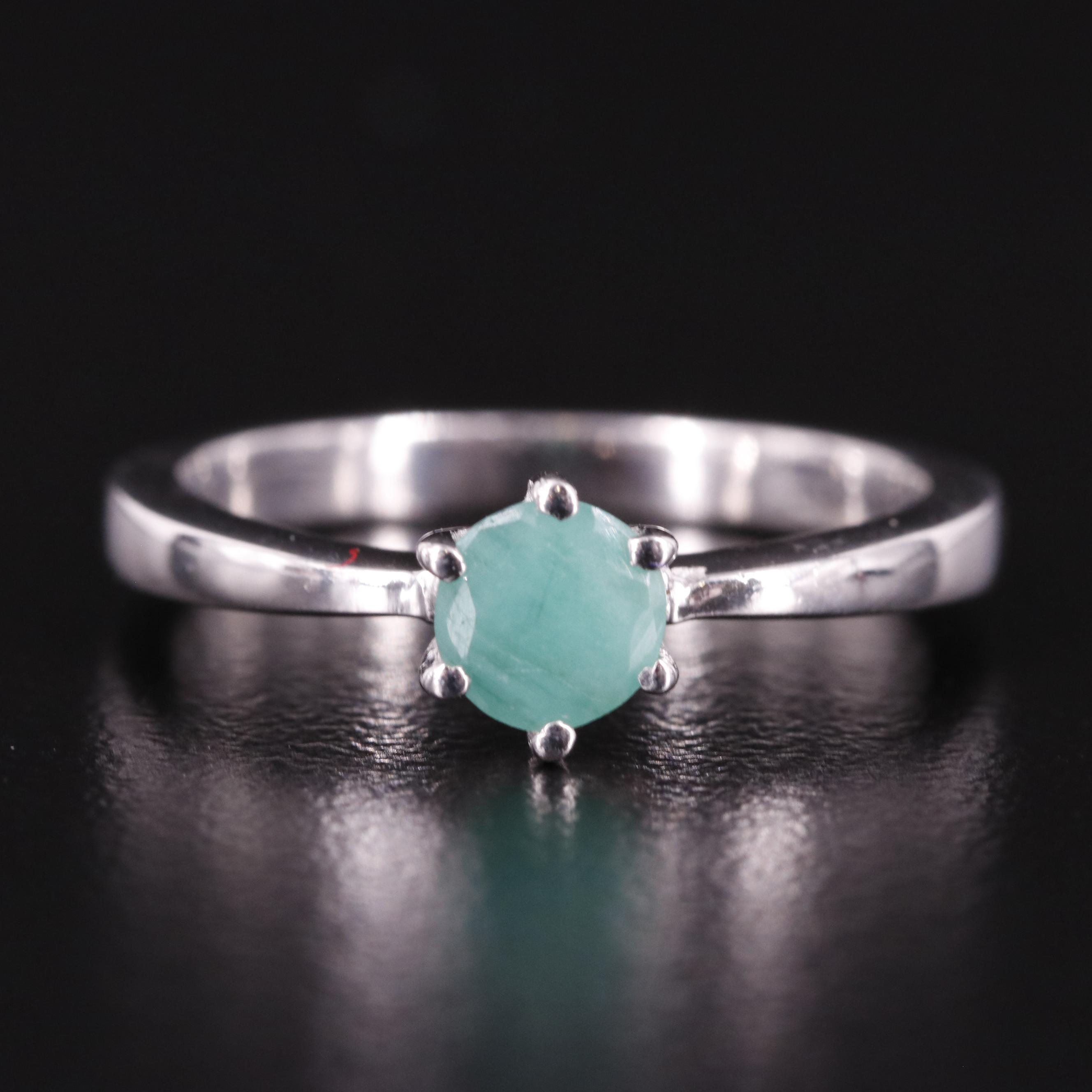 Sterling Emerald Ring