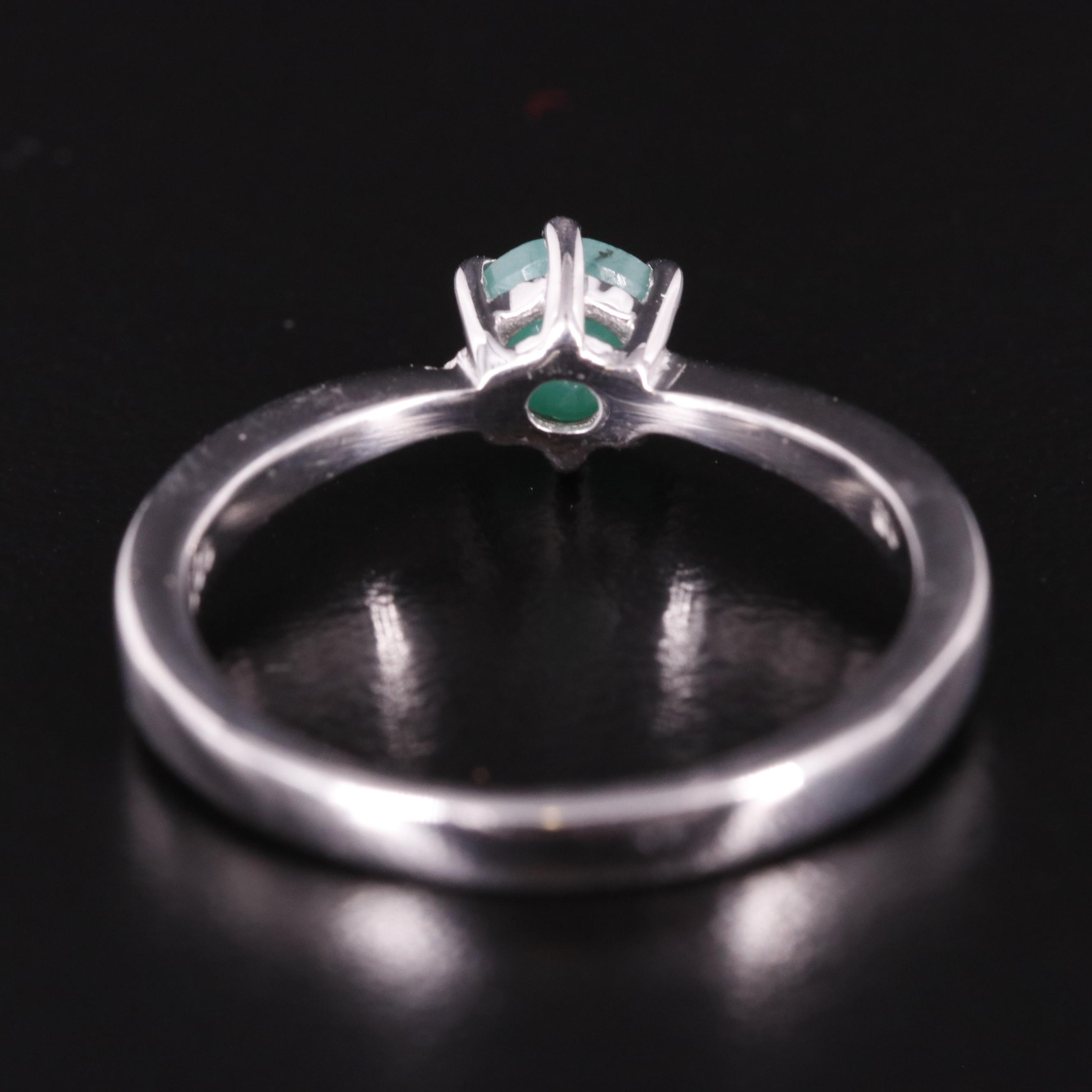 Sterling Emerald Ring