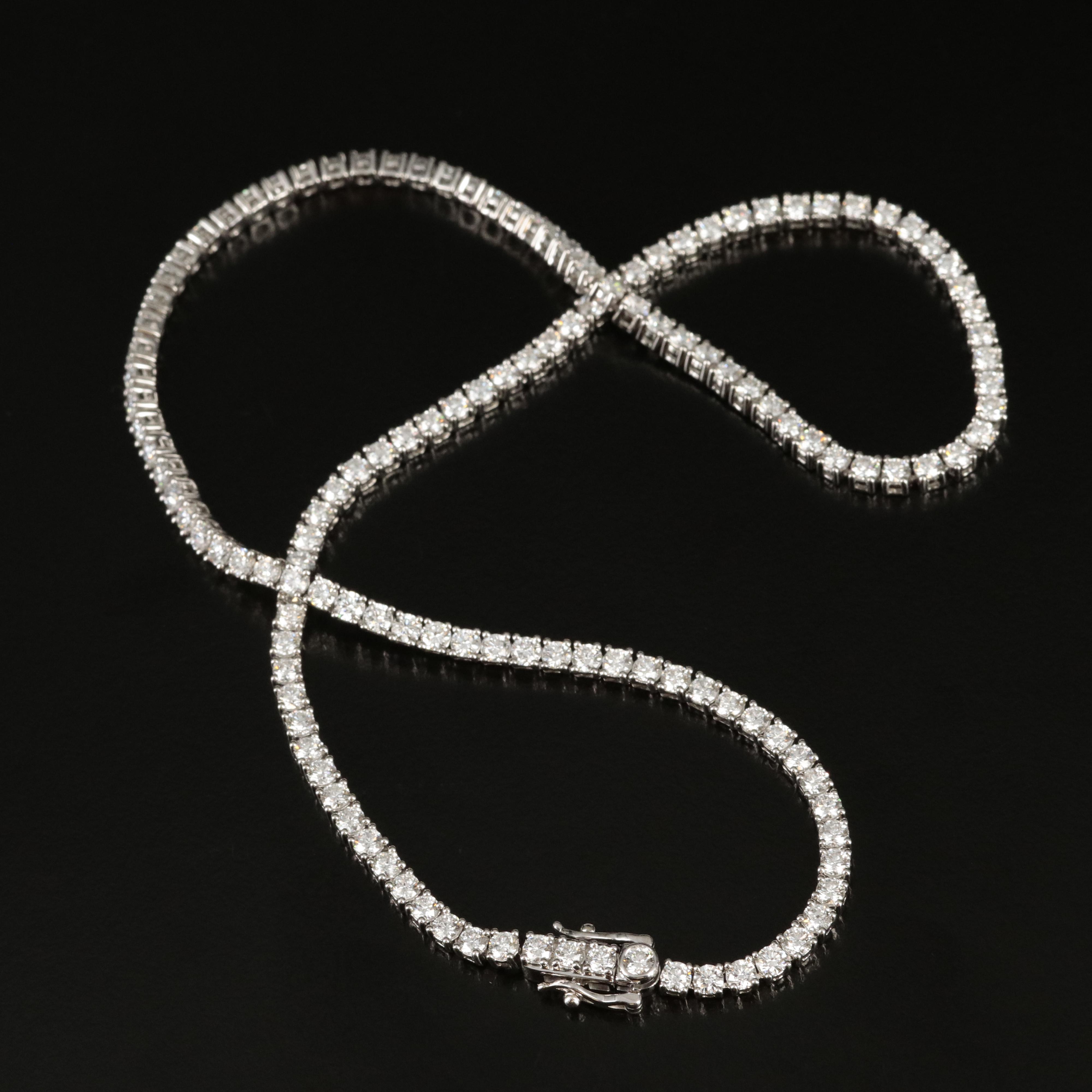 14K 10.29 CTW Lab Grown Diamond Rivière Necklace