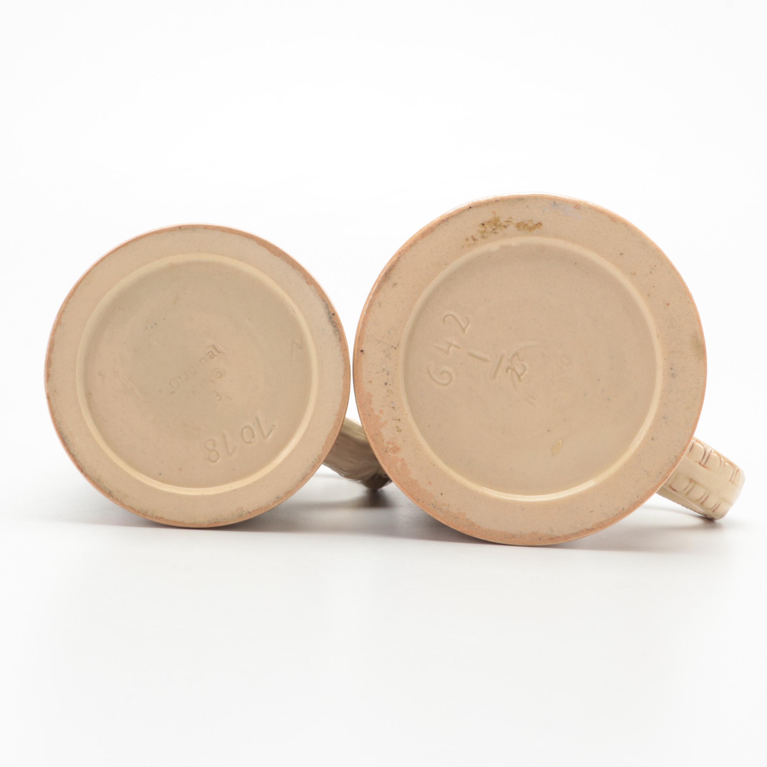 Original King Glazed Stoneware Austria and Vienna Beer Steins