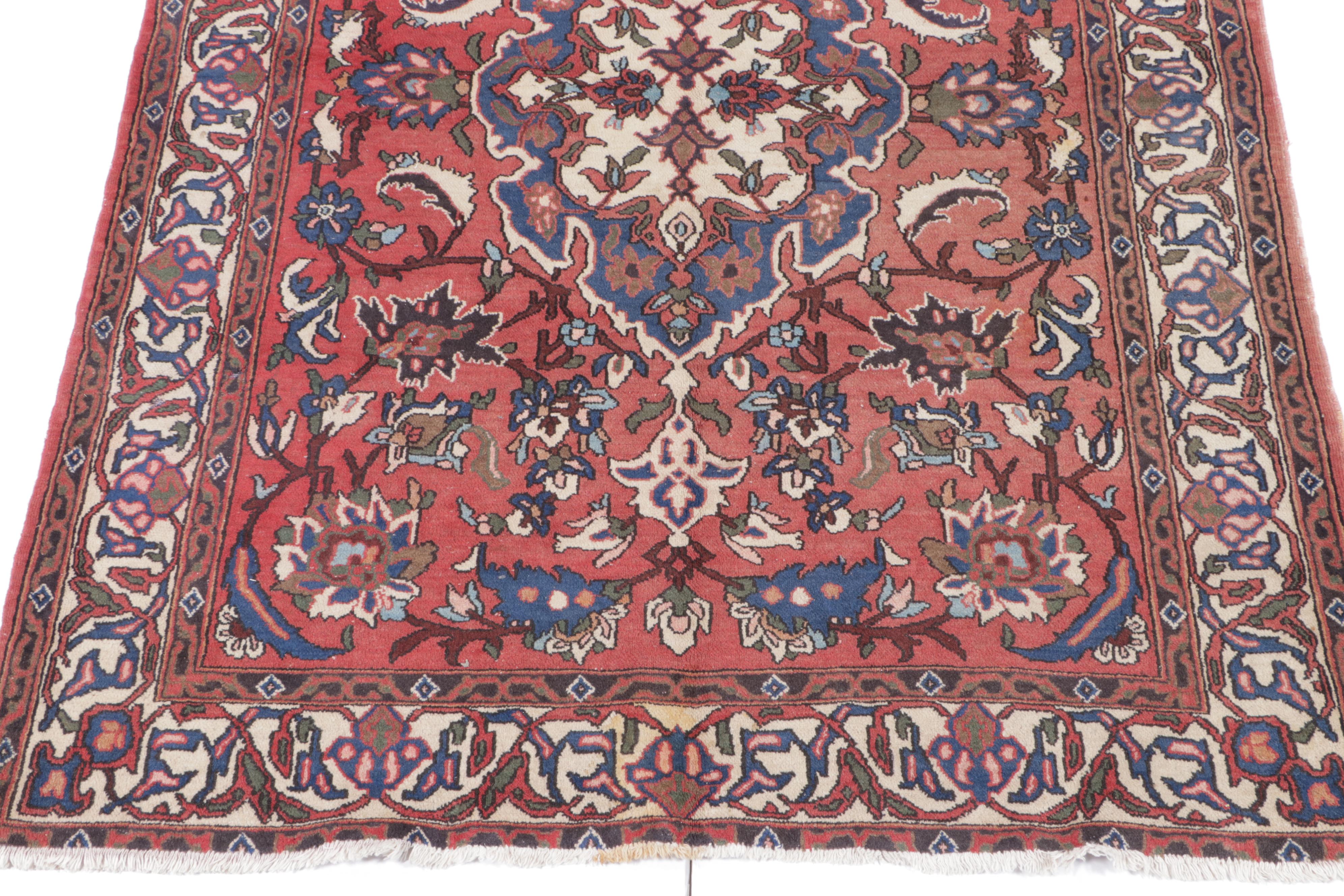 4'10 x 6'11 Hand-Knotted Persian Isfahan Najafabad Area Rug