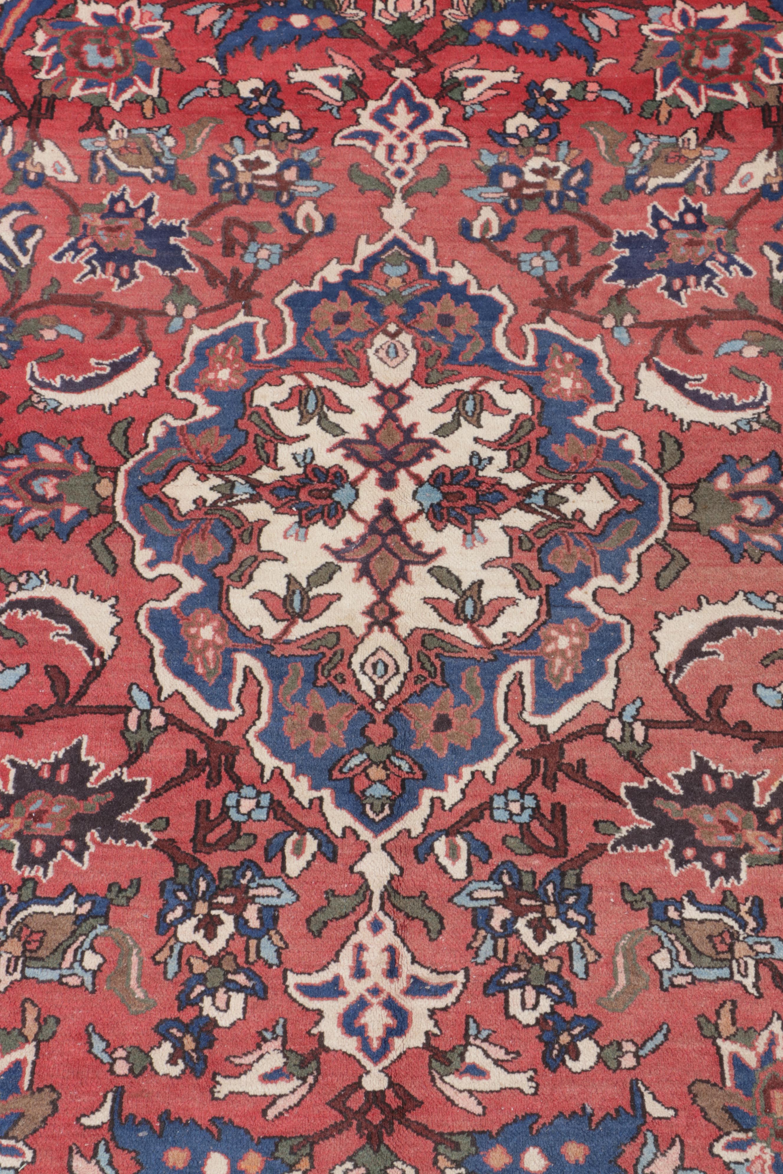 4'10 x 6'11 Hand-Knotted Persian Isfahan Najafabad Area Rug
