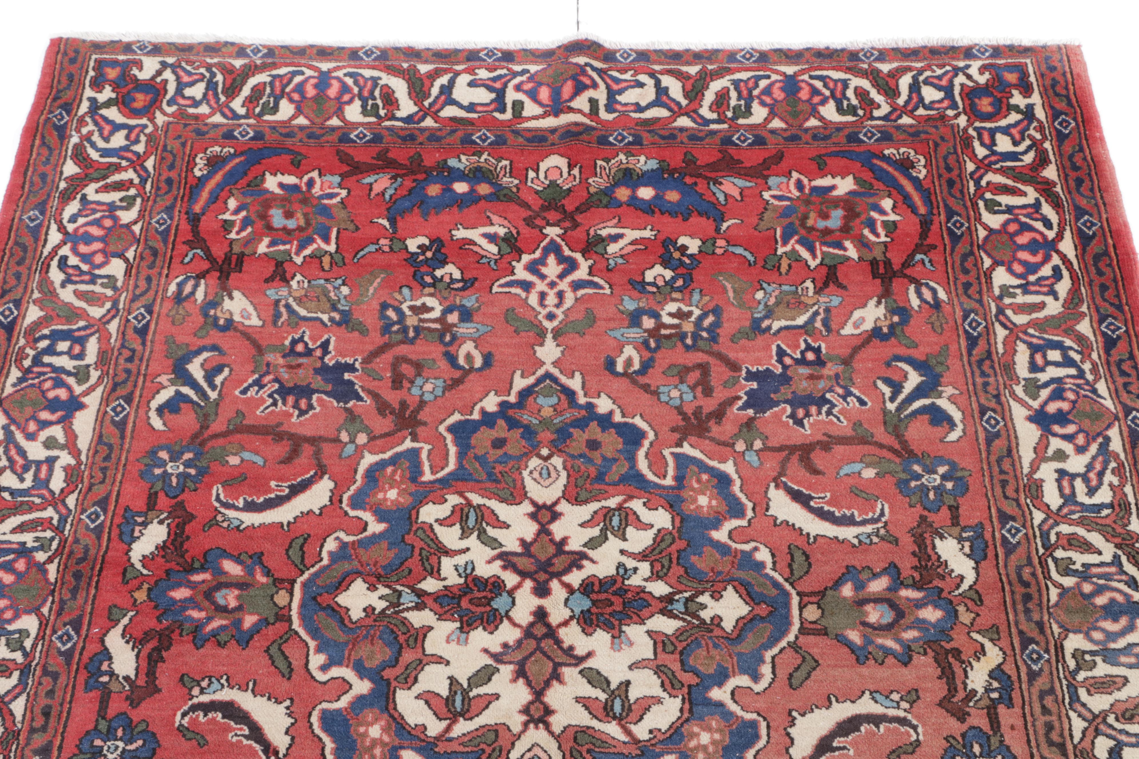 4'10 x 6'11 Hand-Knotted Persian Isfahan Najafabad Area Rug