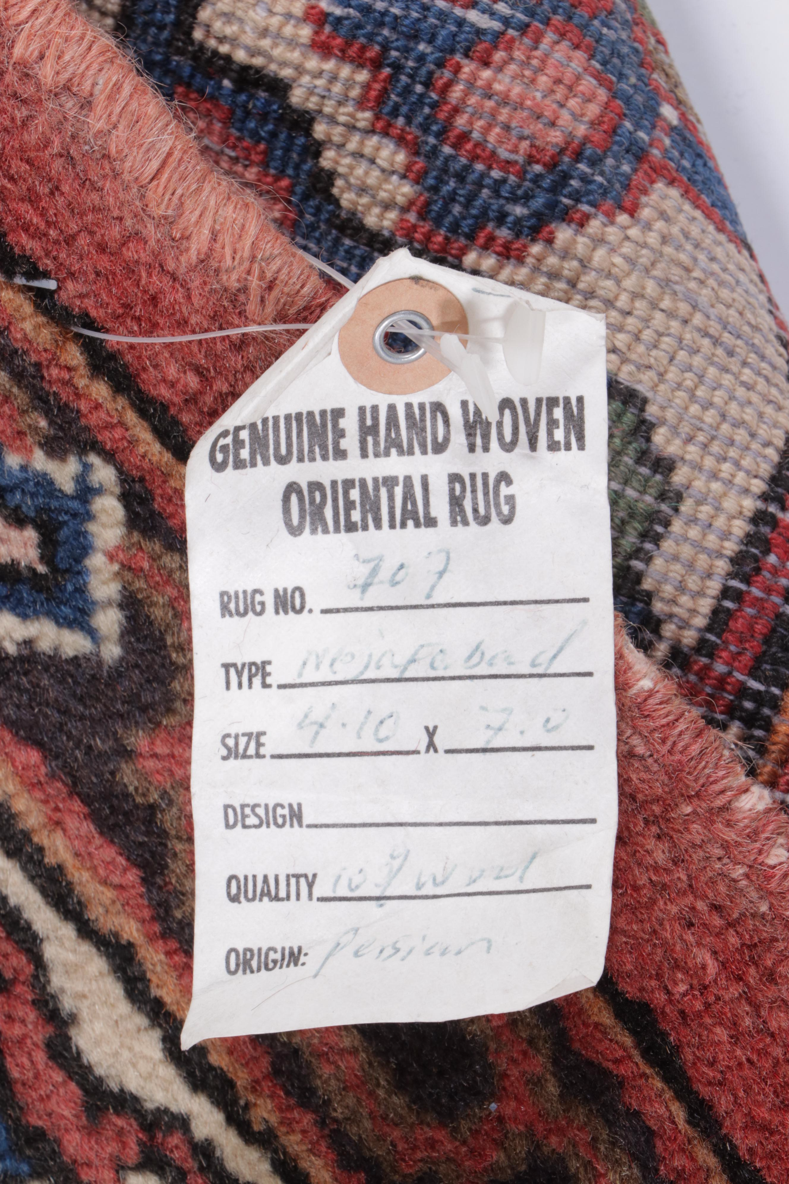 4'10 x 6'11 Hand-Knotted Persian Isfahan Najafabad Area Rug