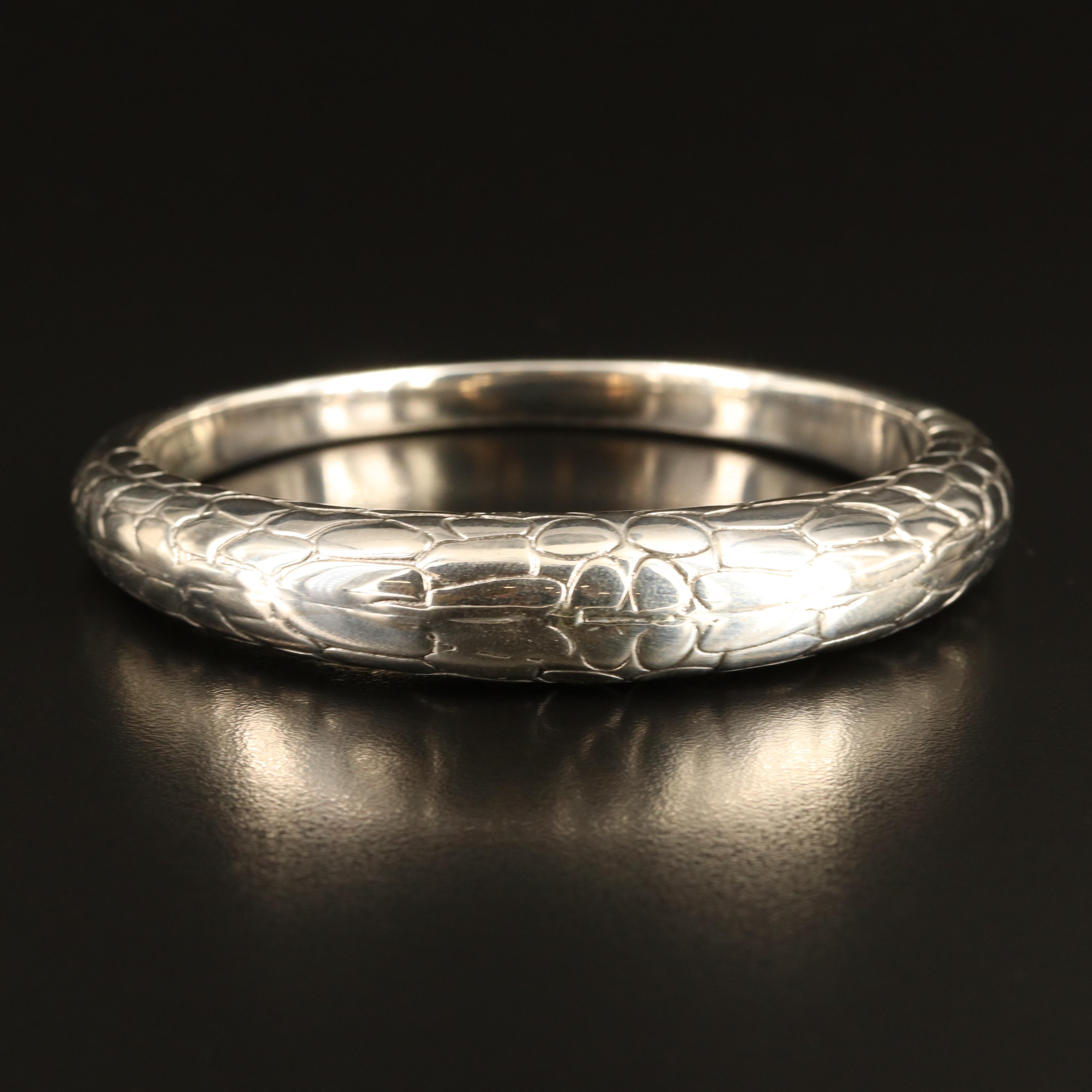 Sterling Patterned Bangle