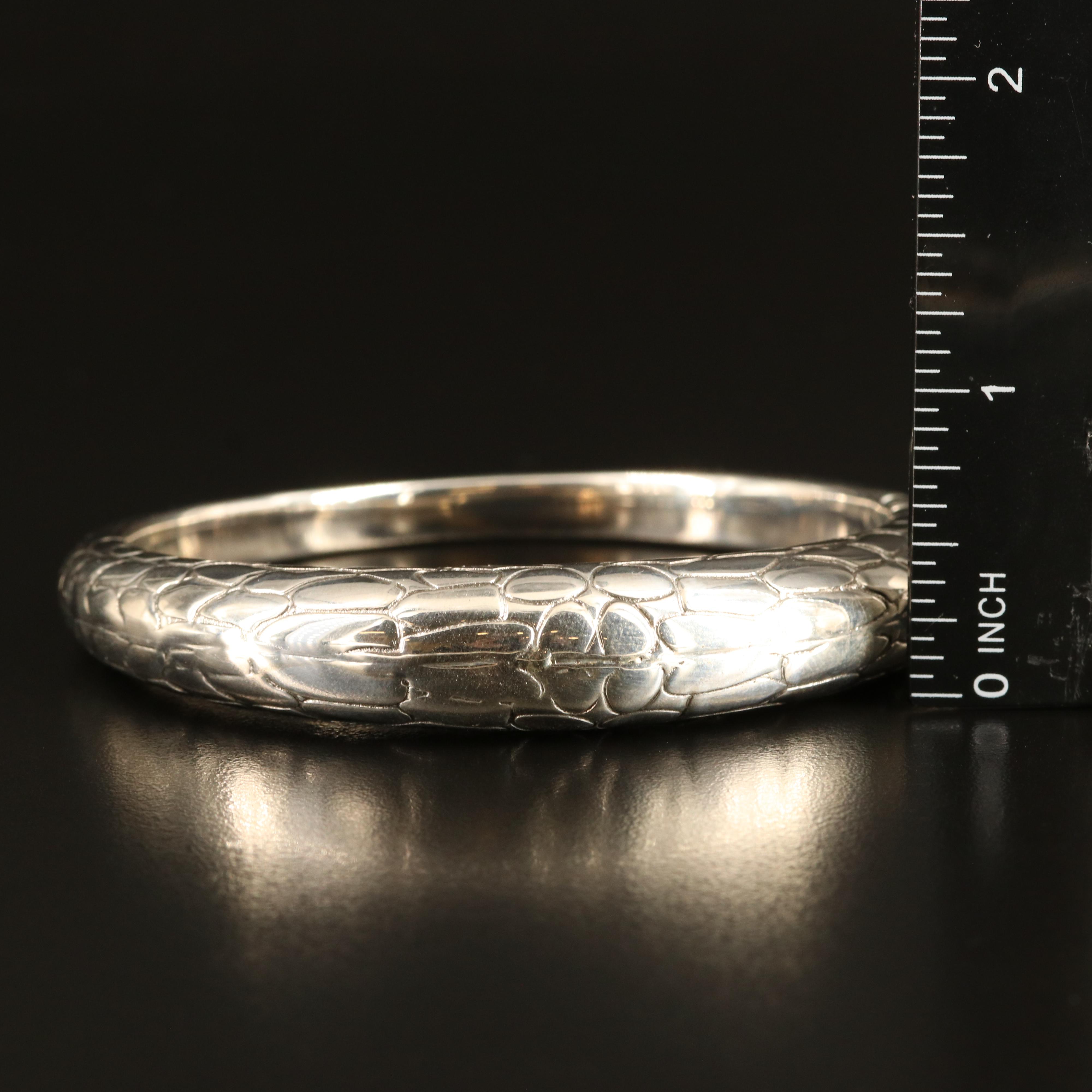 Sterling Patterned Bangle
