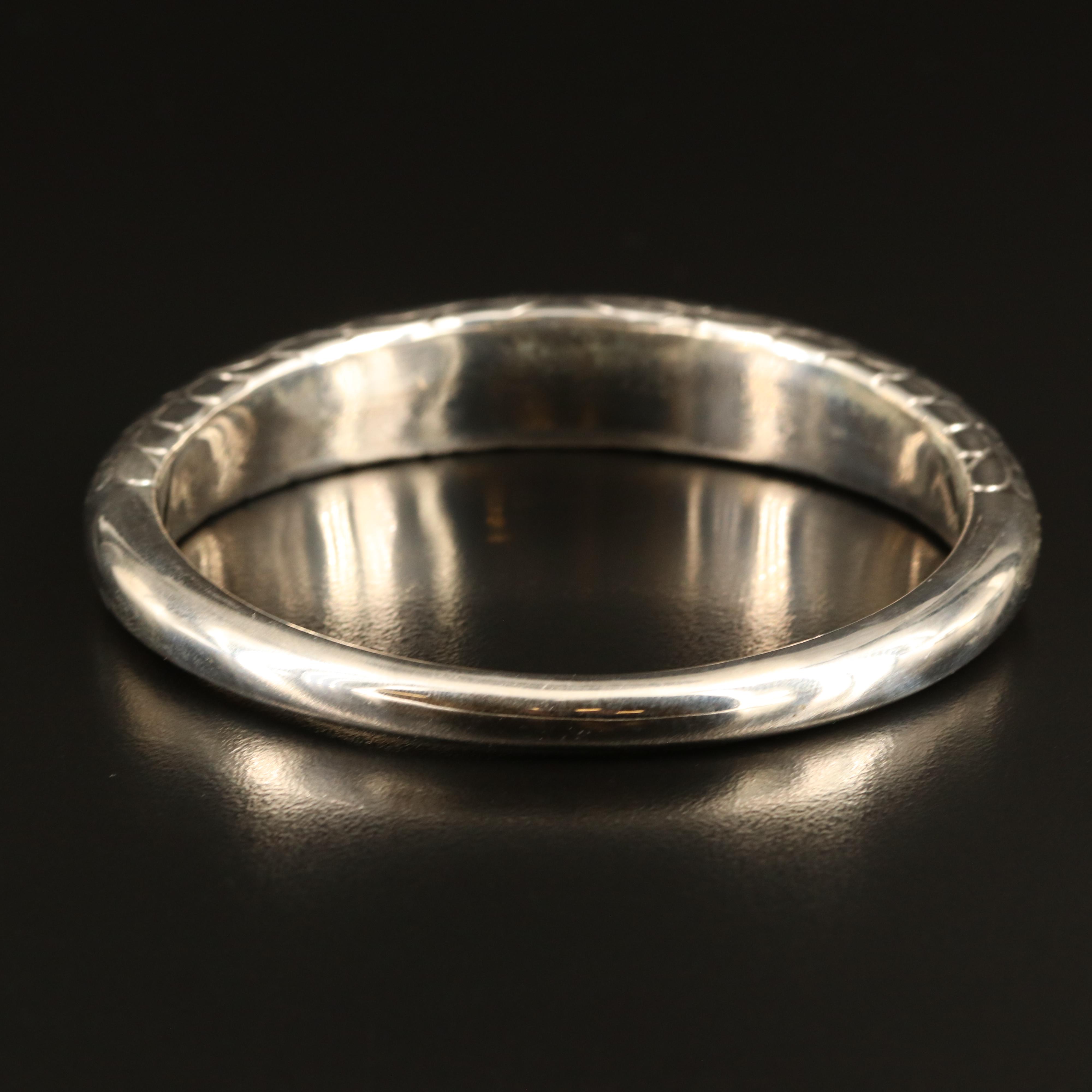 Sterling Patterned Bangle