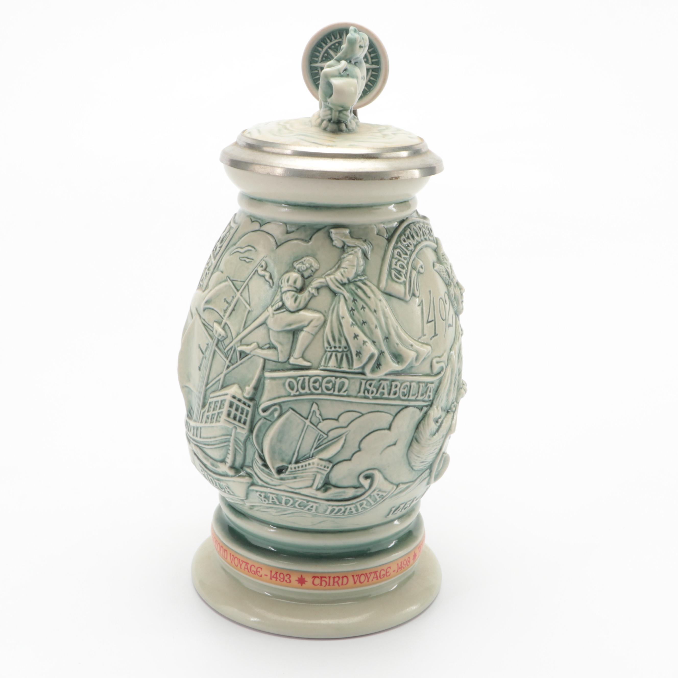 Ceramarte for Avon "Christopher Columbus New World" Beer Stein