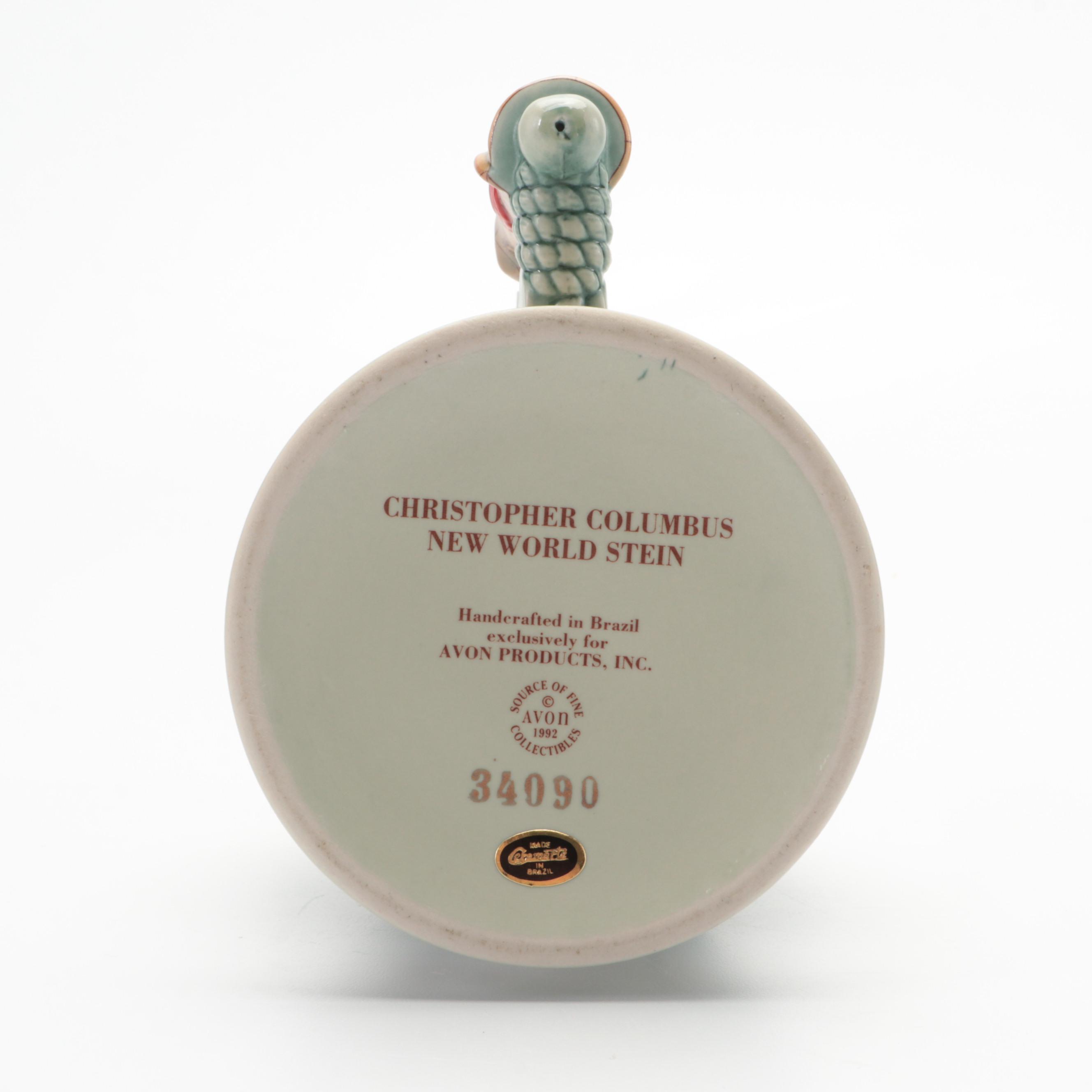 Ceramarte for Avon "Christopher Columbus New World" Beer Stein