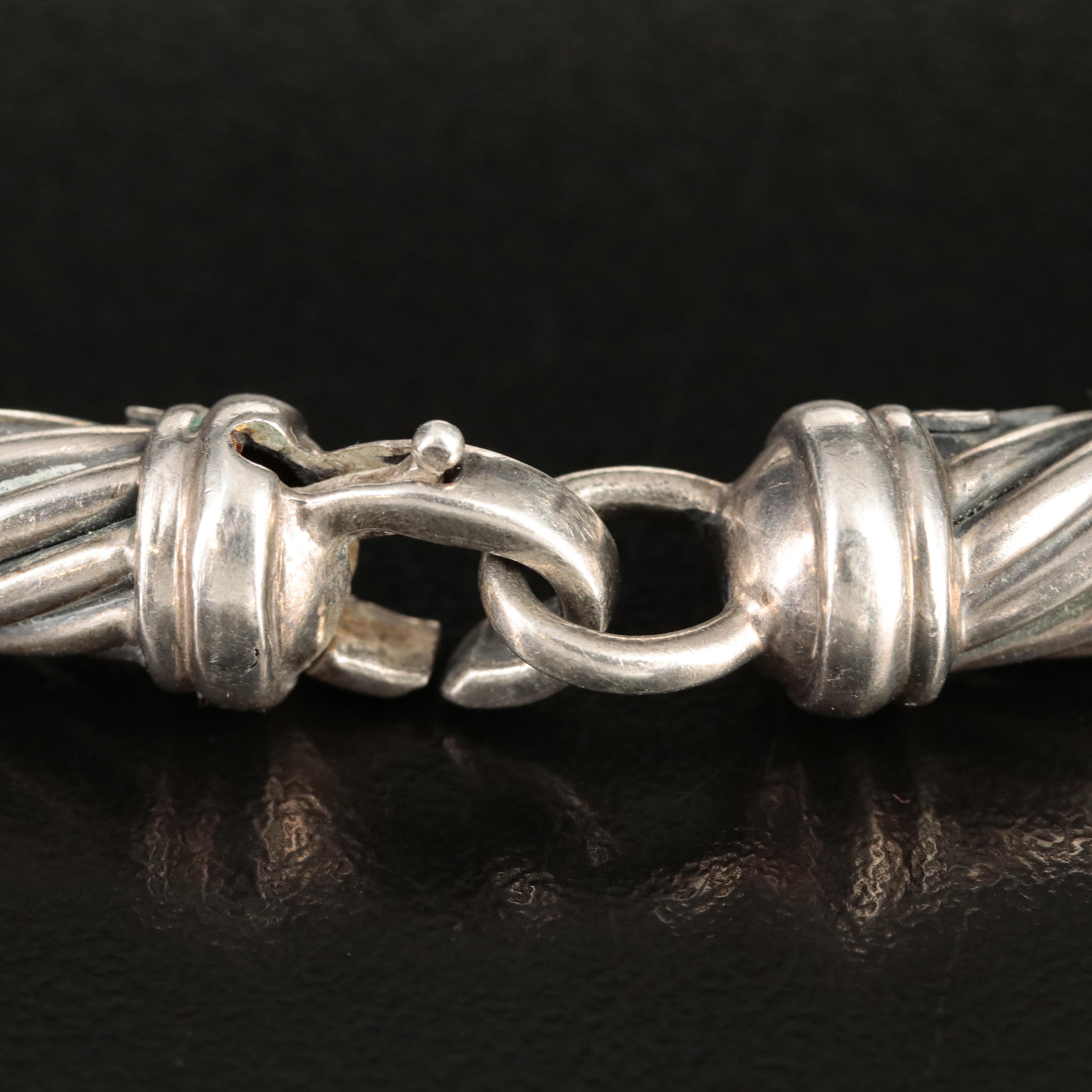 David Yurman Sterling Swiss Blue Topaz and Chalcedony Necklace with 14K Accents