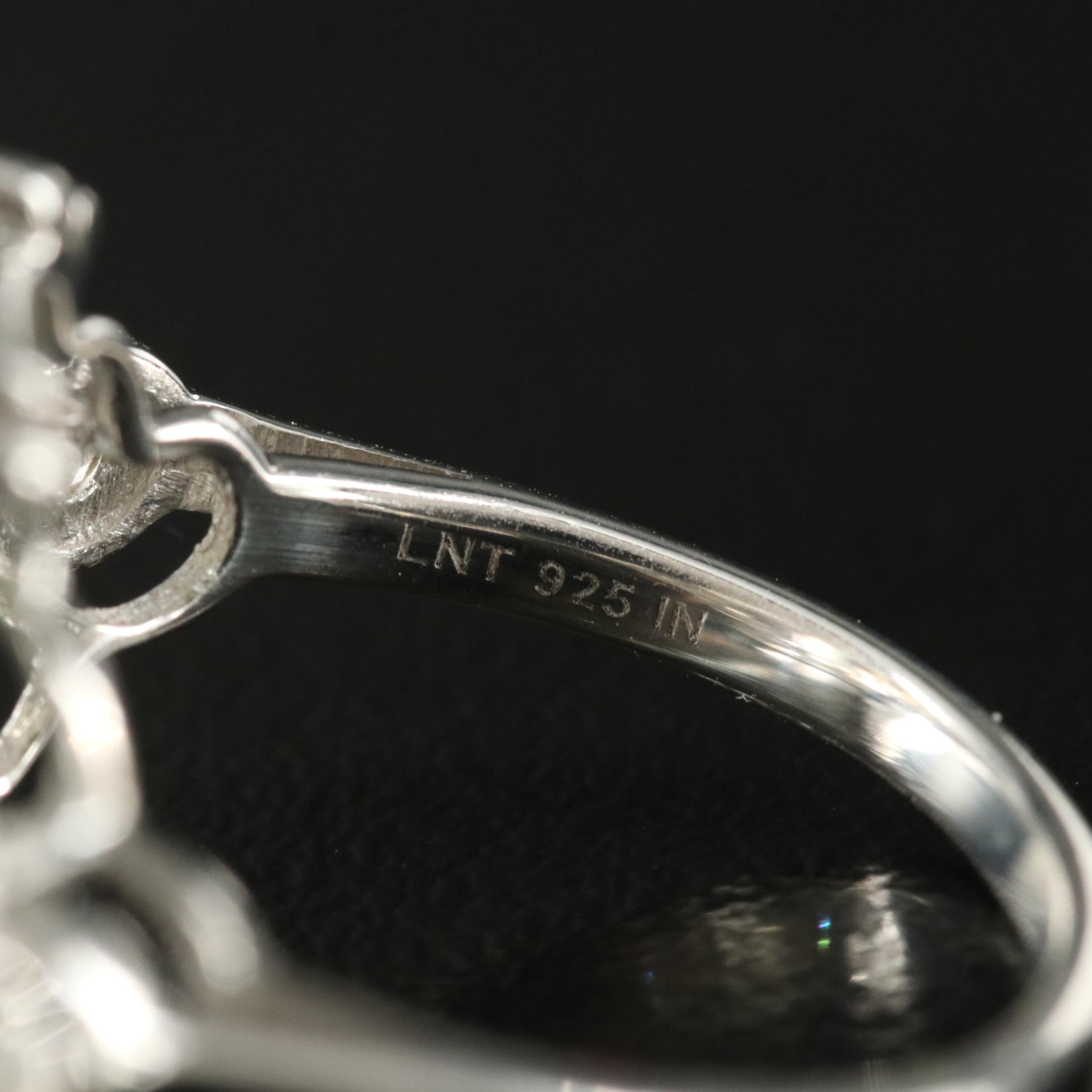 Sterling Prasiolite and White Topaz Ring