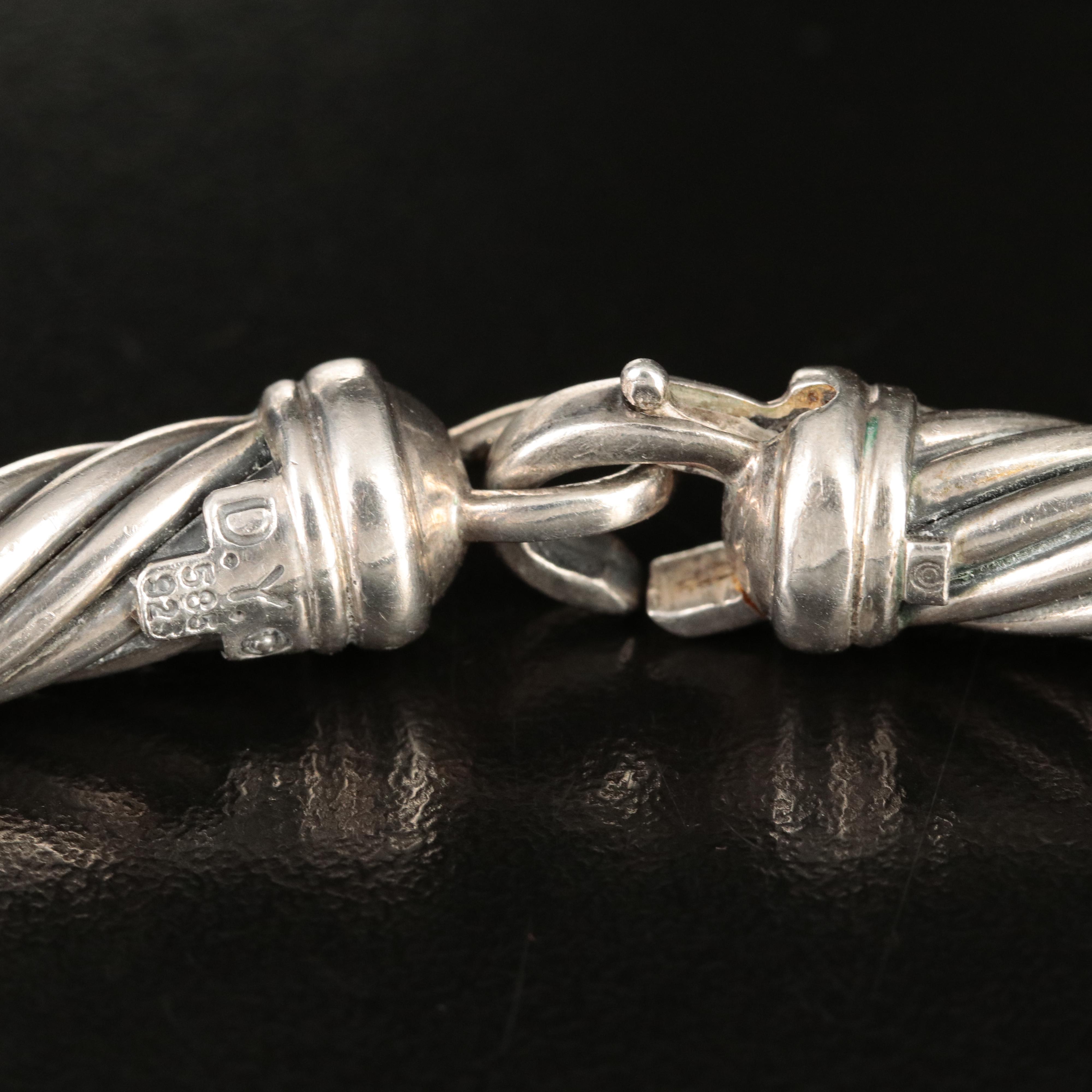 David Yurman Sterling Swiss Blue Topaz and Chalcedony Necklace with 14K Accents