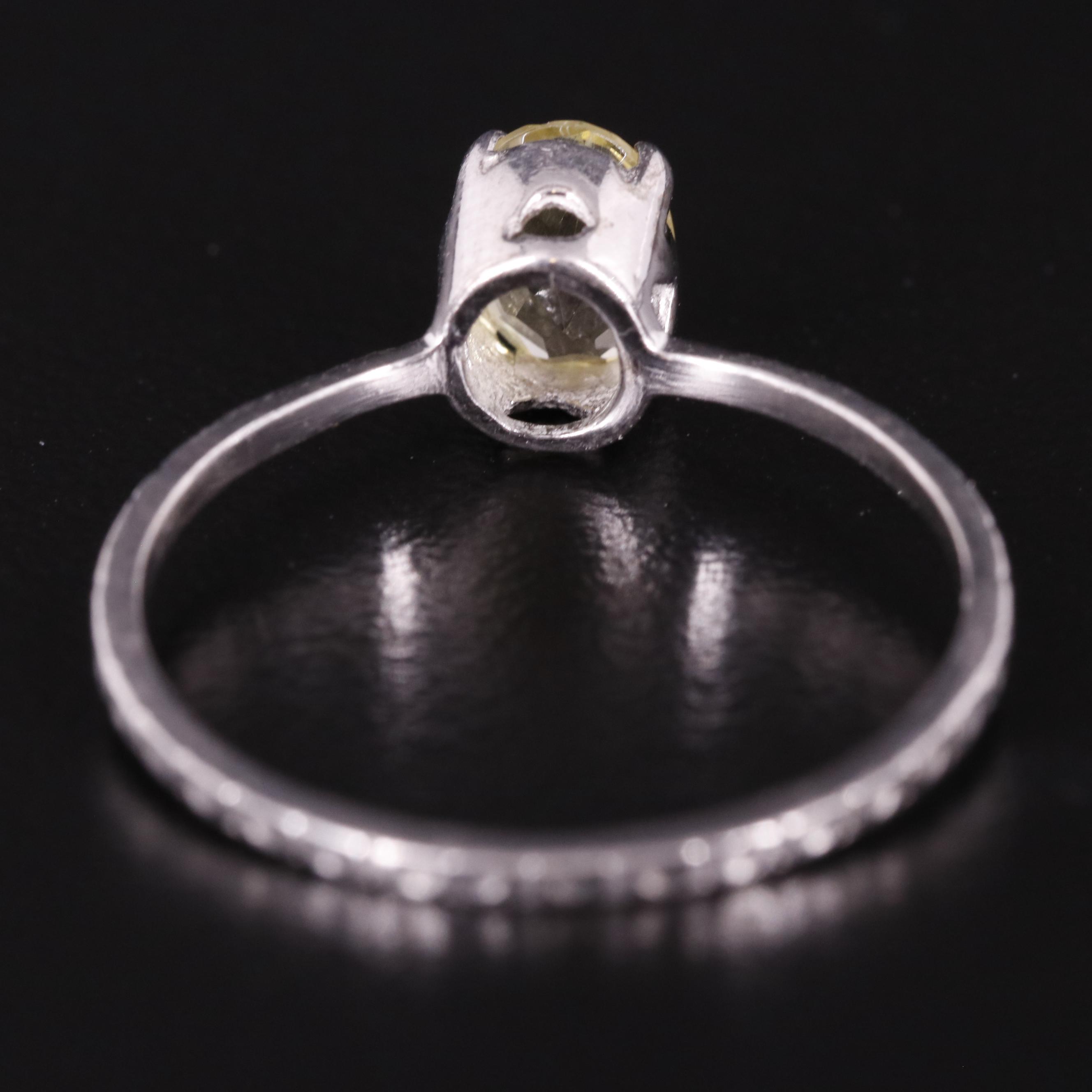 Sterling Oval Citrine Ring