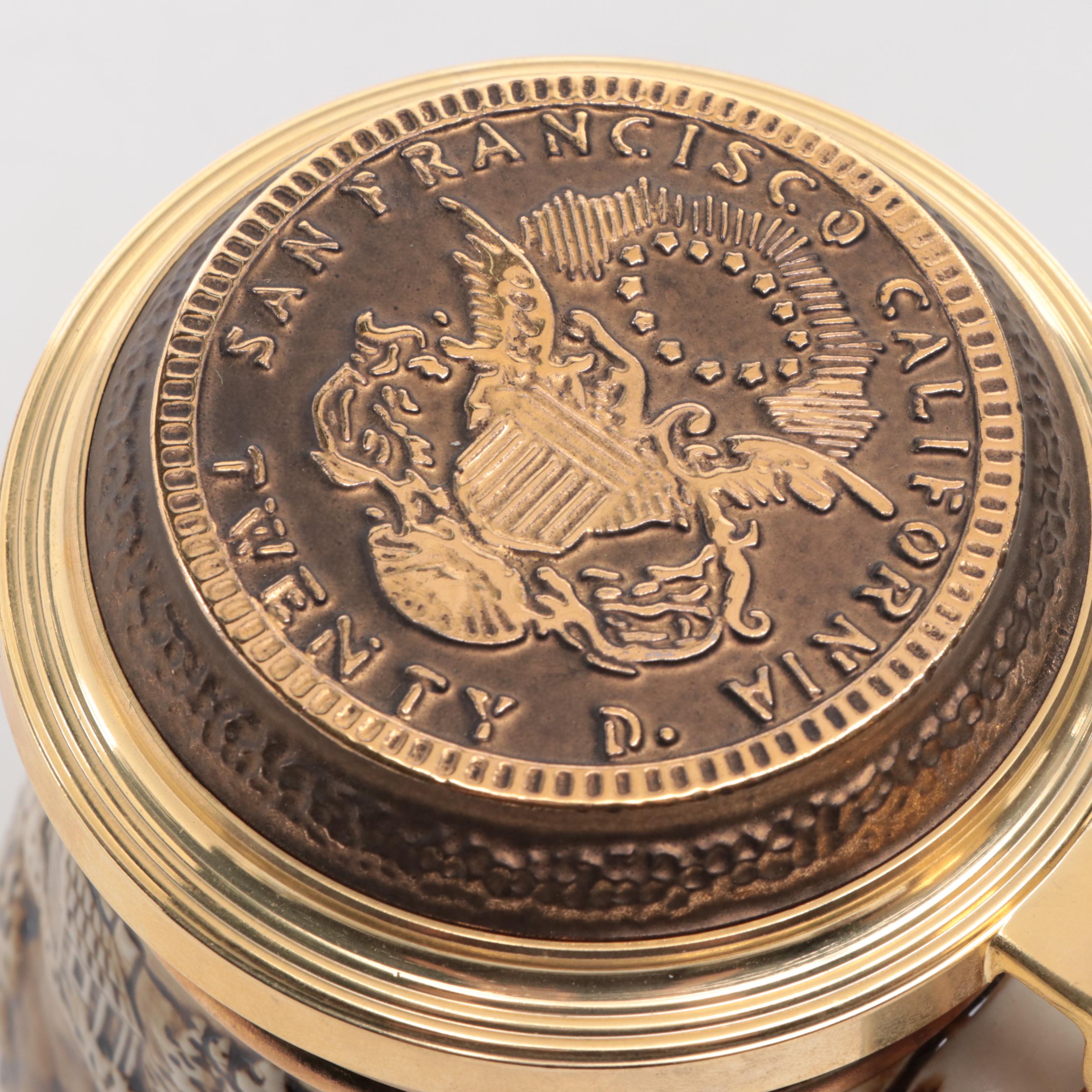 Avon "The Gold Rush" Ceramic Beer Stein, 1987