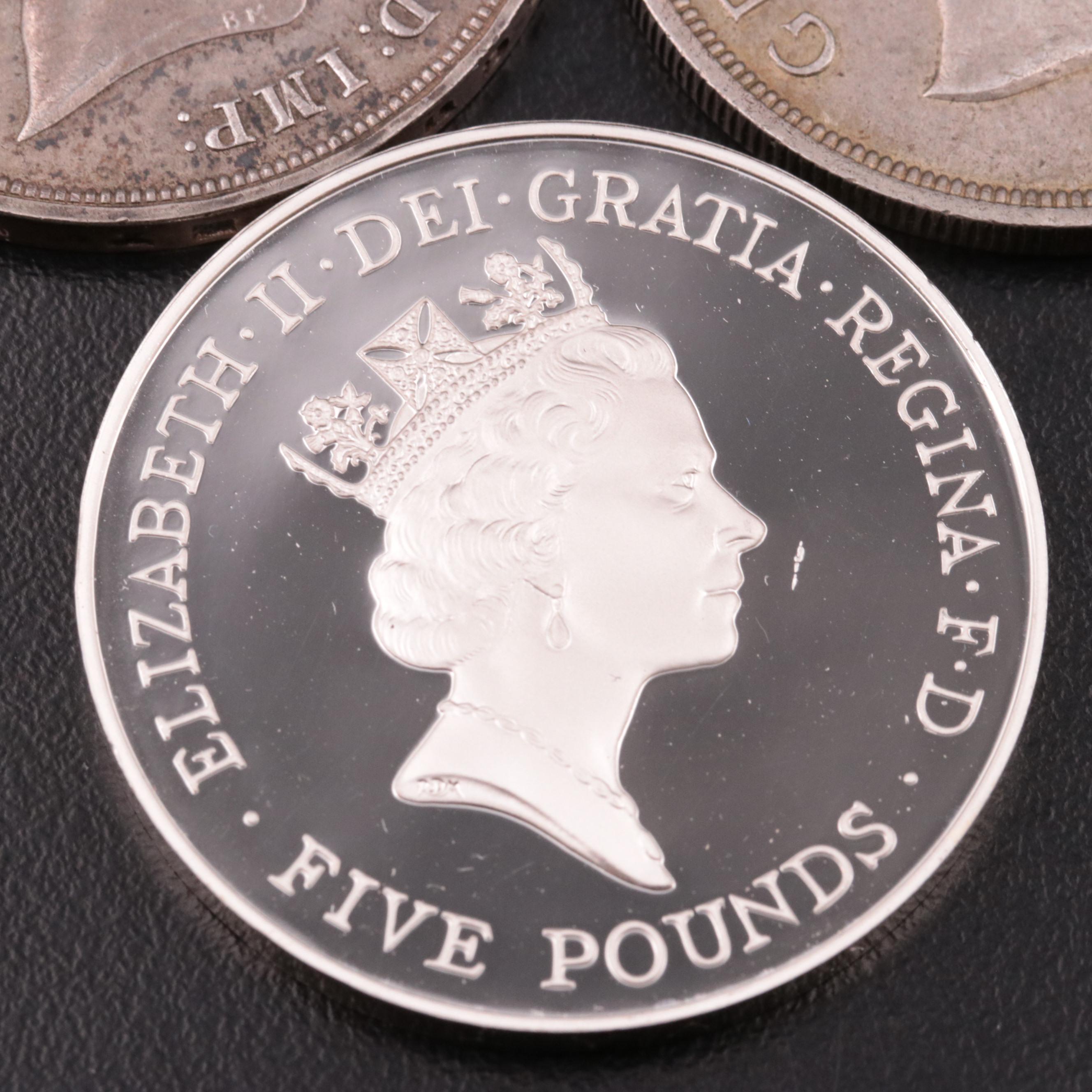 Three Great Britain Silver Crowns Including 1935