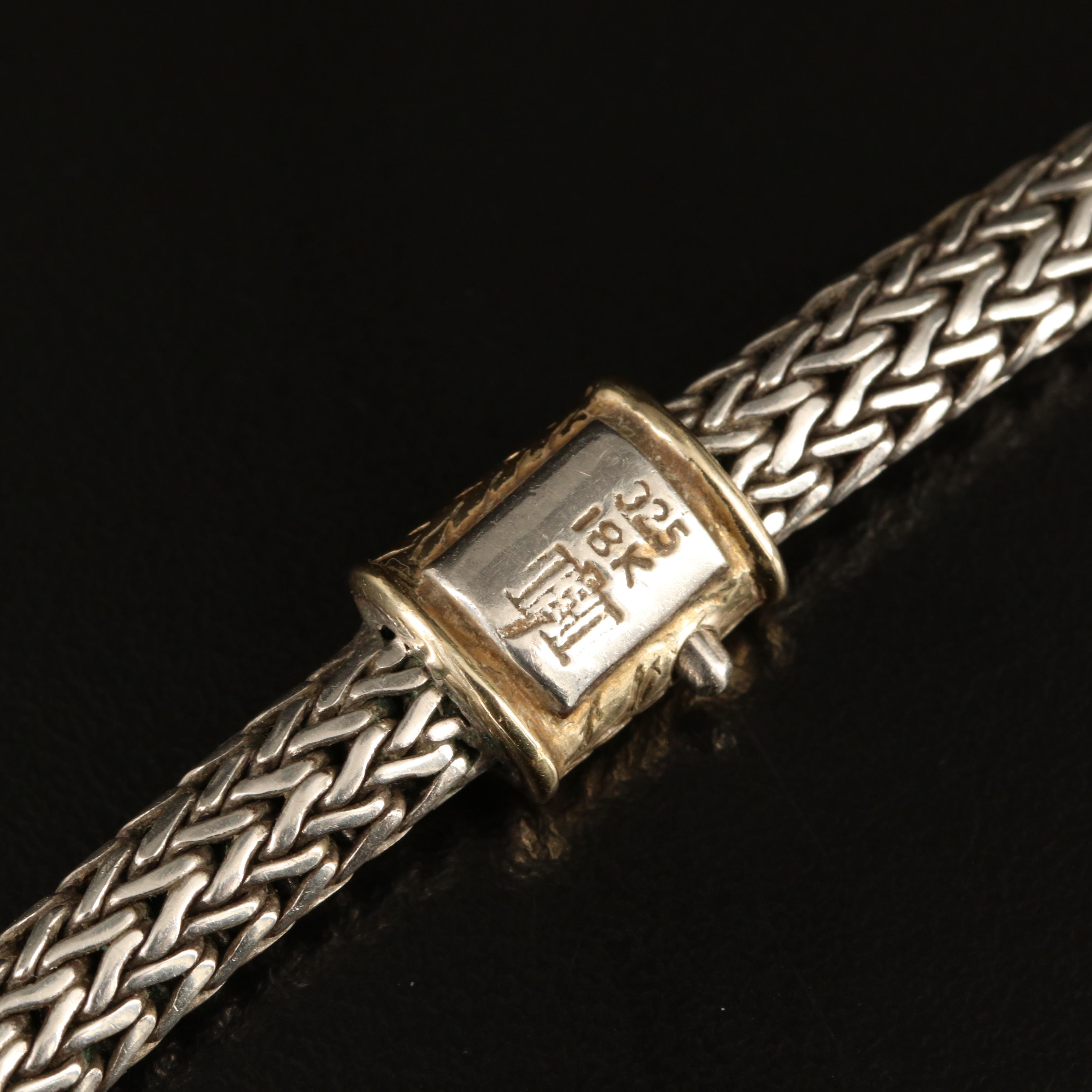 John Hardy Sterling Pearl Necklace with 18K Accents