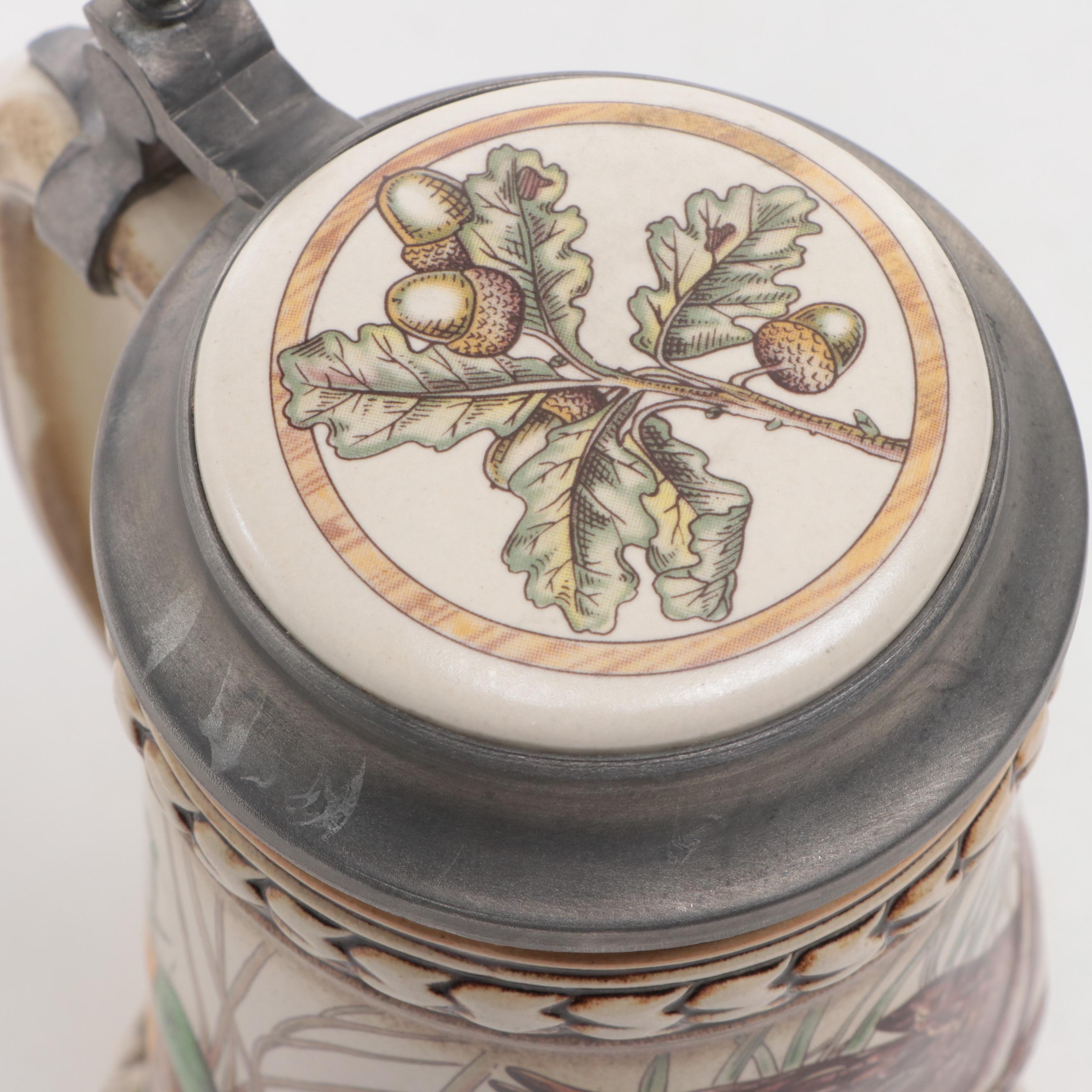 Gerz Duck Themed Ceramic German Beer Stein