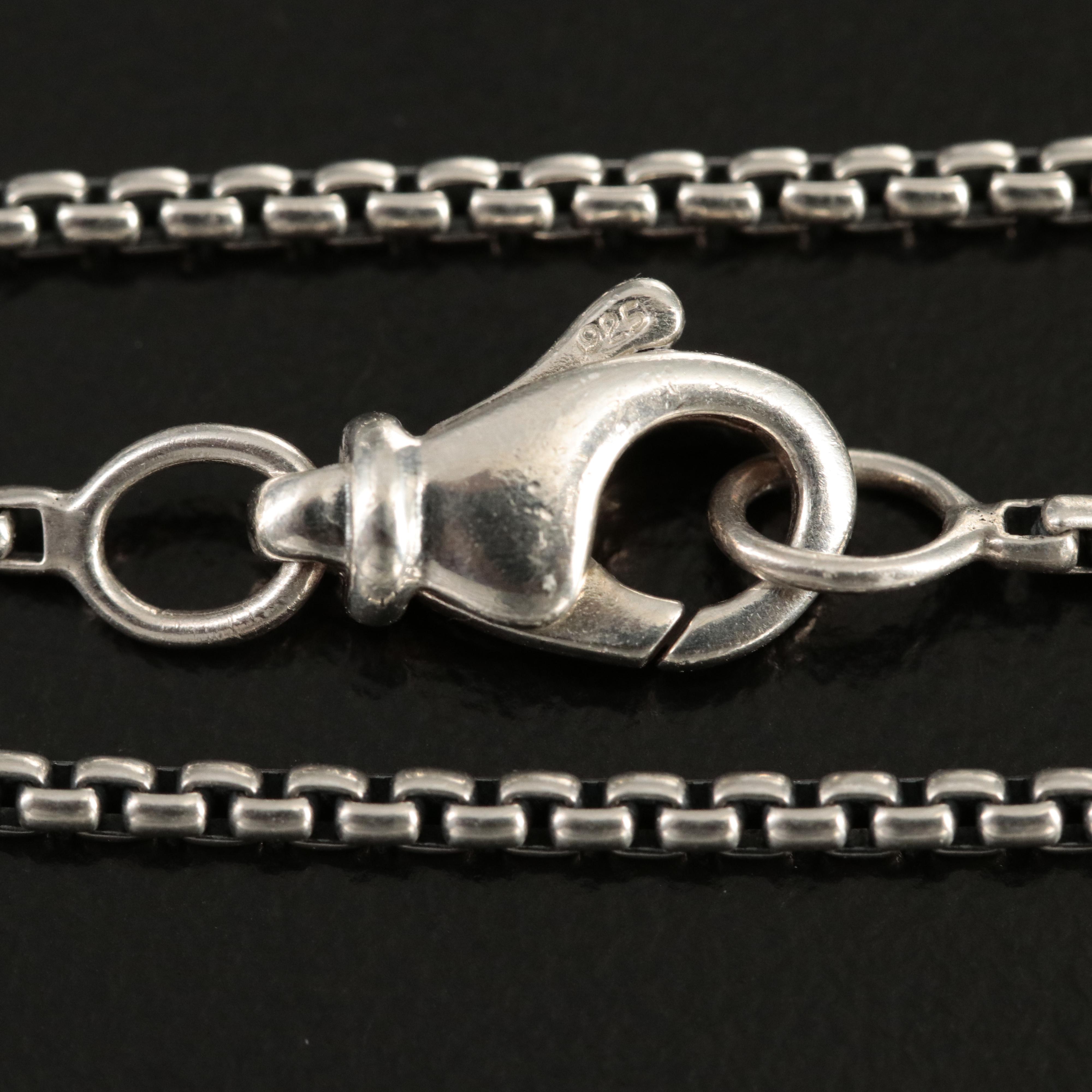 David Yurman "Albion" Sterling Peridot and Diamond Pendant Necklace