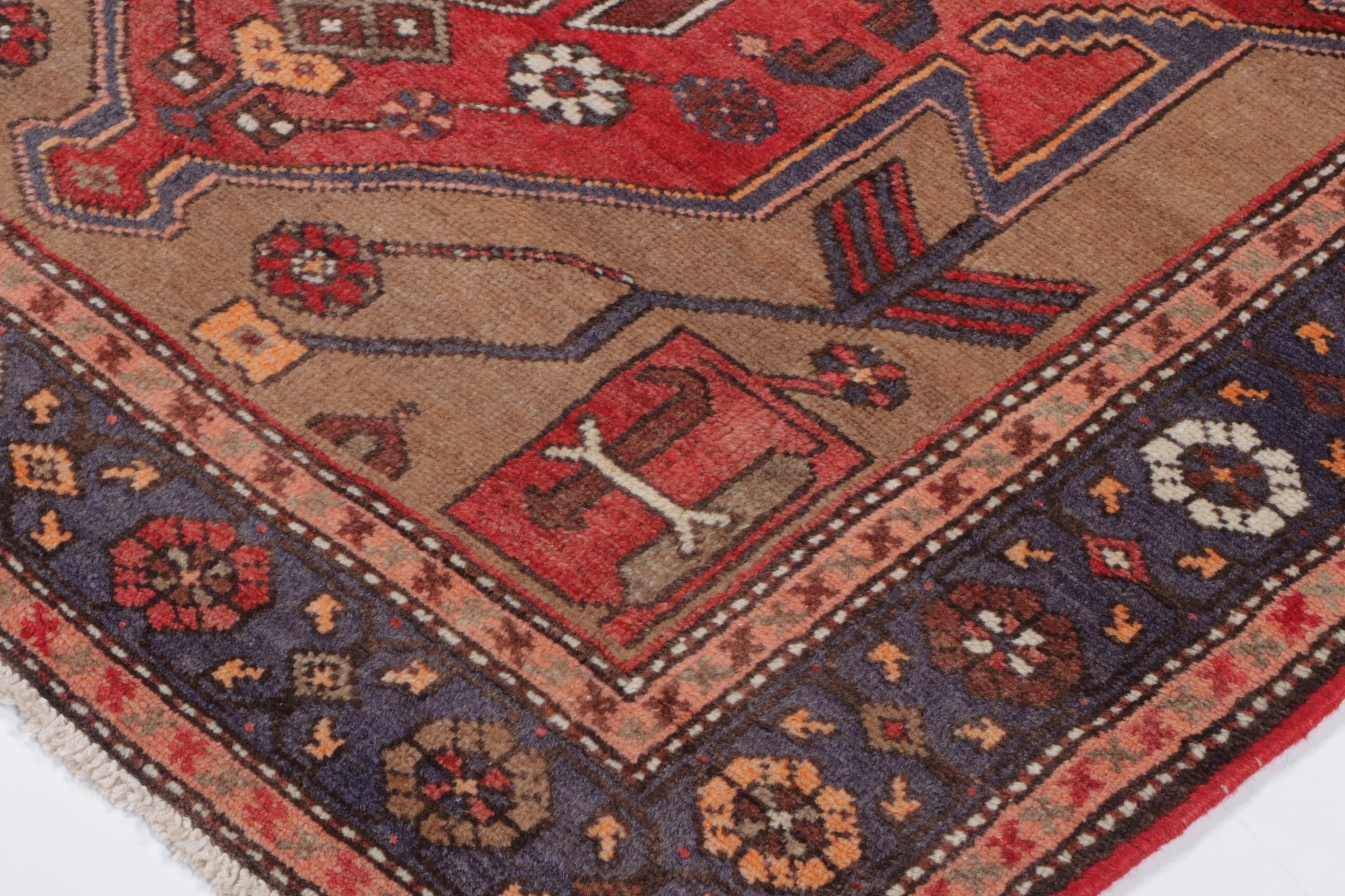 4'5 x 7' Hand-Knotted Persian Hamadan Area Rug
