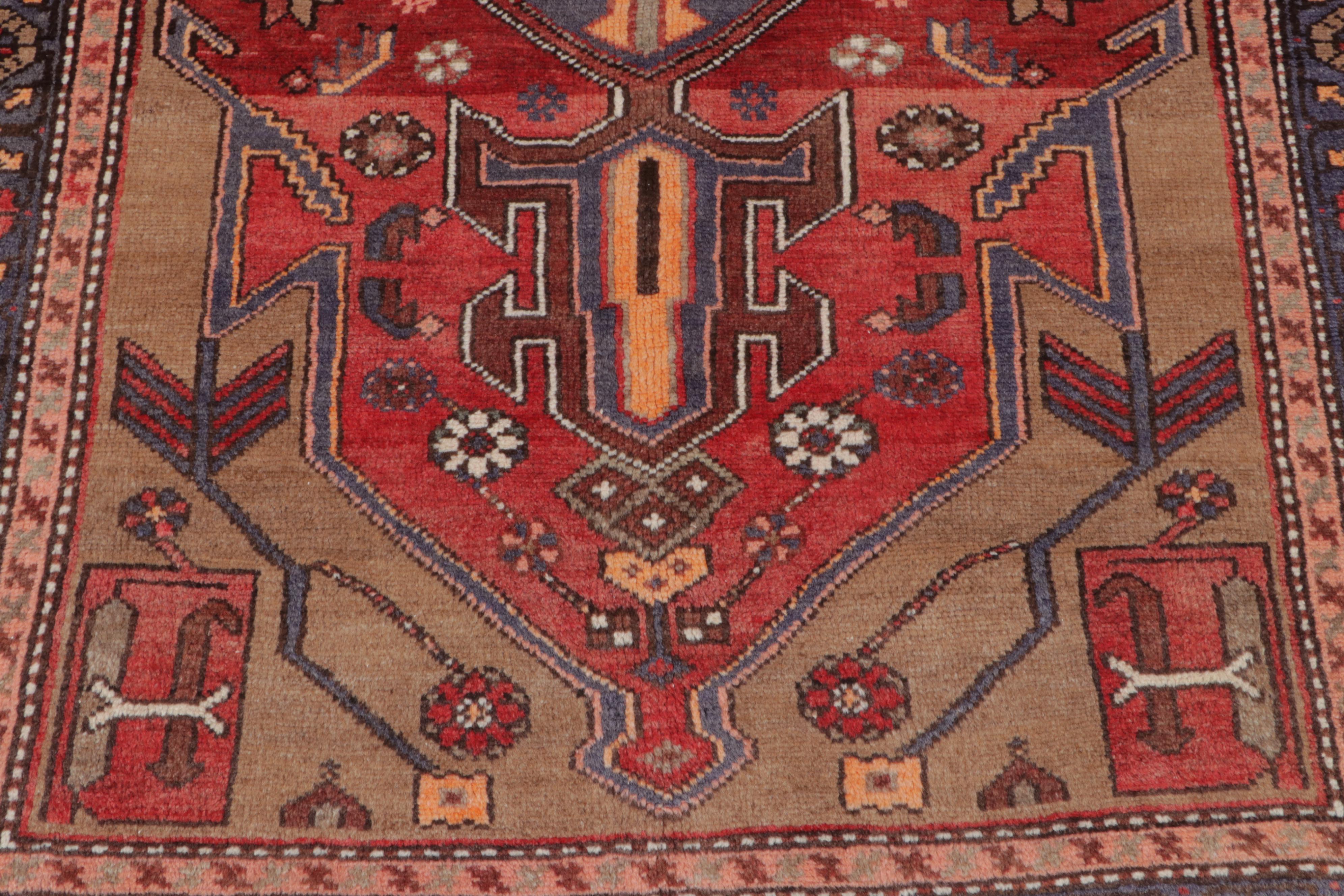 4'5 x 7' Hand-Knotted Persian Hamadan Area Rug
