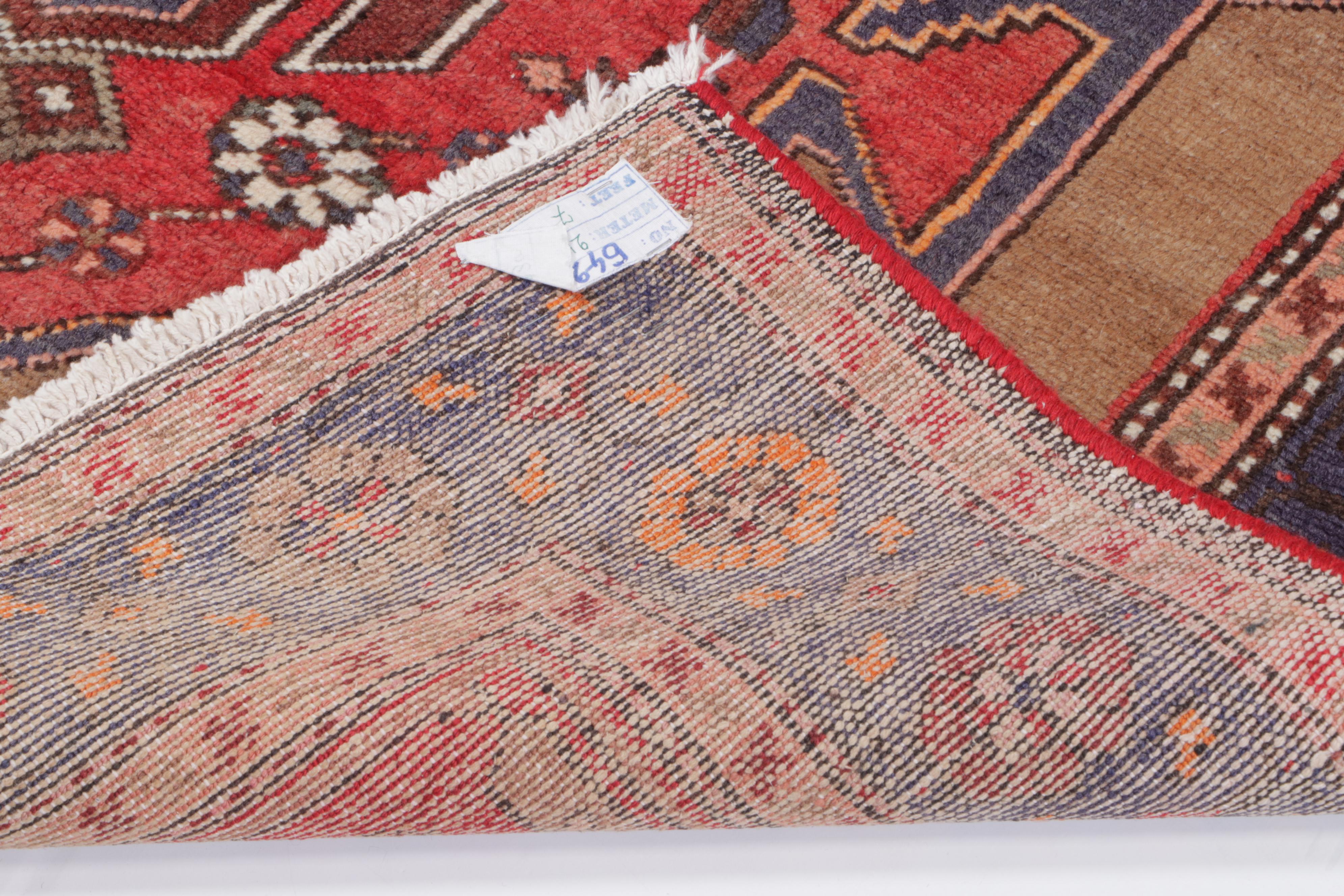 4'5 x 7' Hand-Knotted Persian Hamadan Area Rug