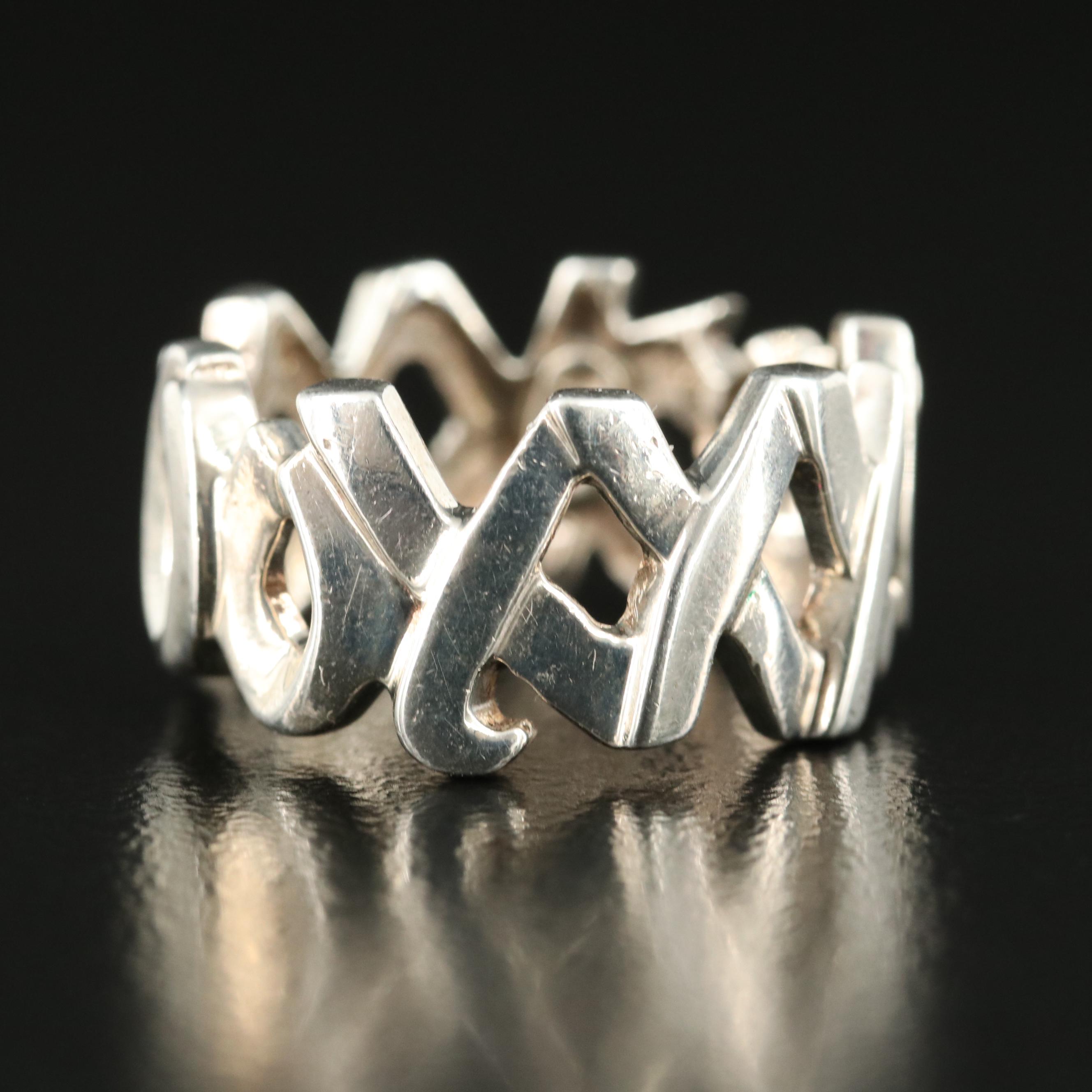 Paloma Picasso for Tiffany & Co. "Graffiti XO" Sterling Band