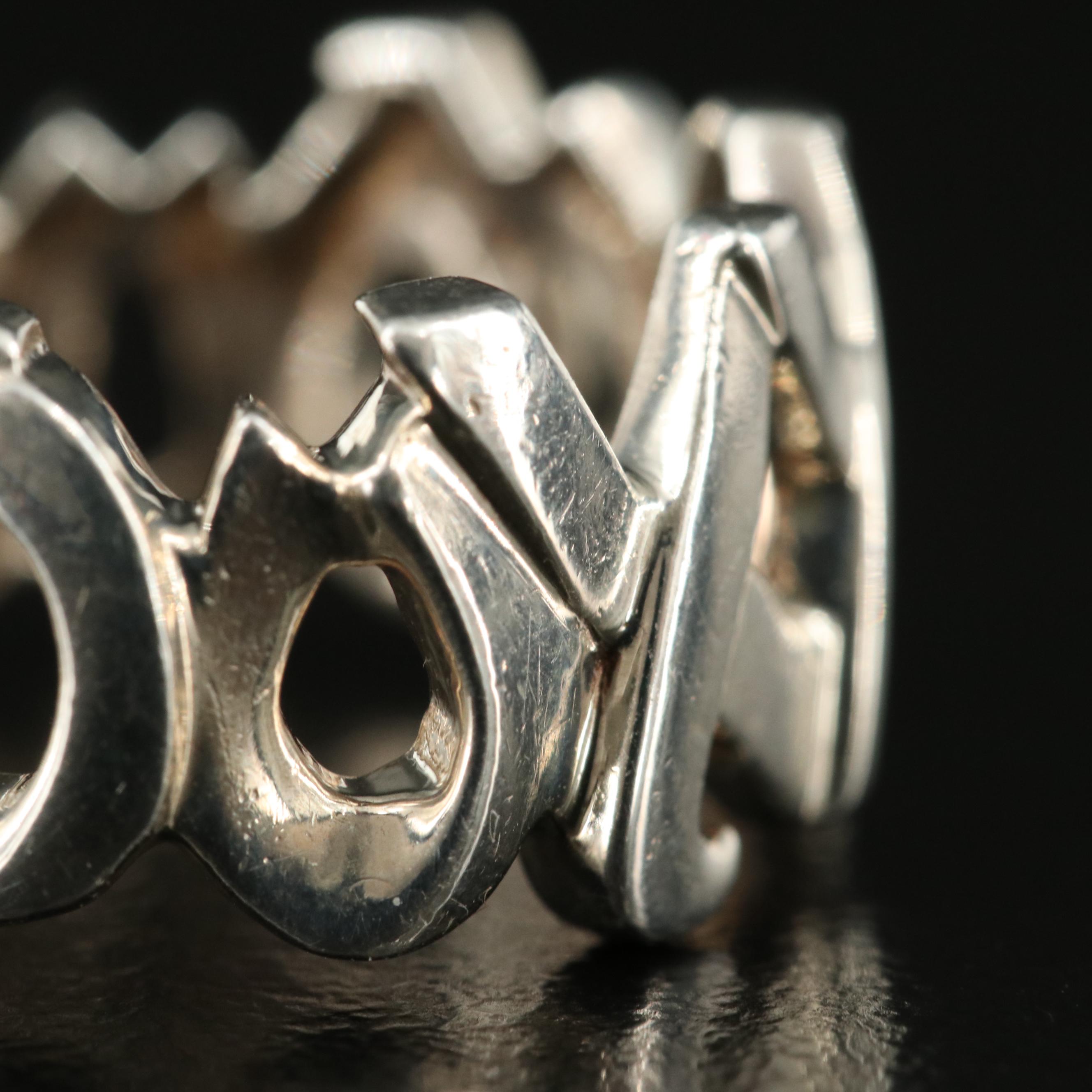 Paloma Picasso for Tiffany & Co. "Graffiti XO" Sterling Band