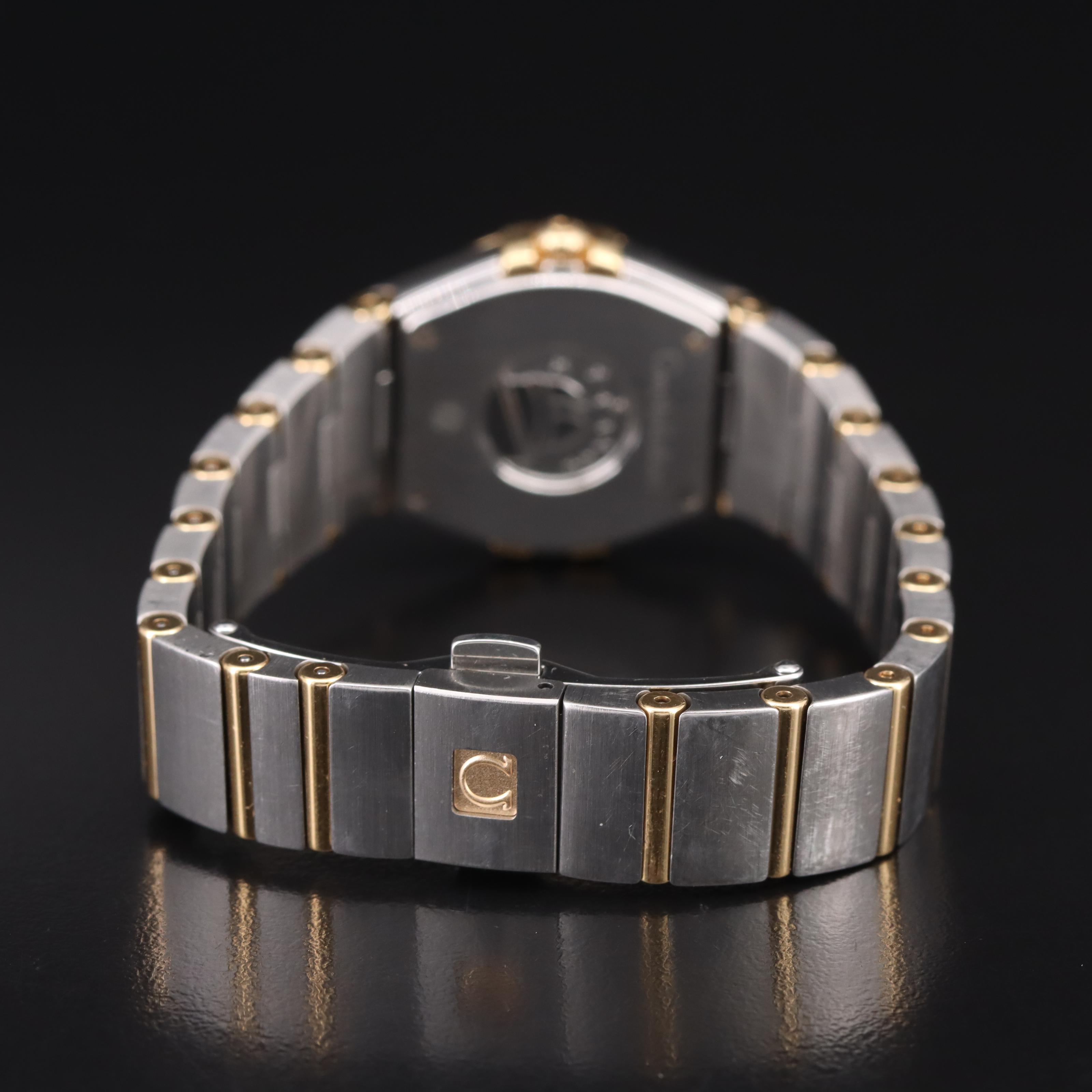 Omega Constellation 18K and Steel Diamond Mother-of-Pearl Watch