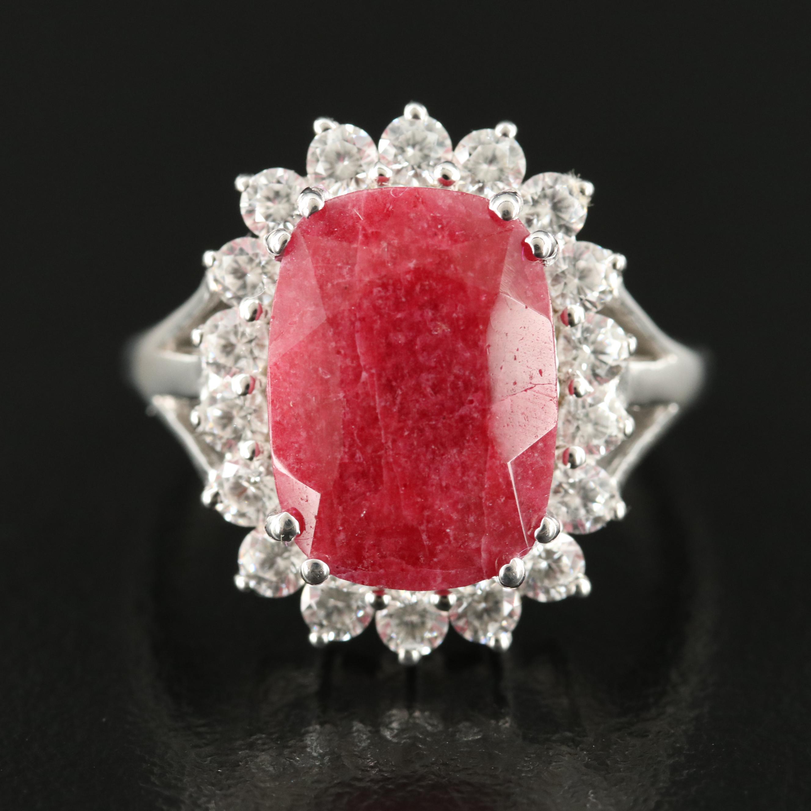 Sterling Beryl and Zircon Ring