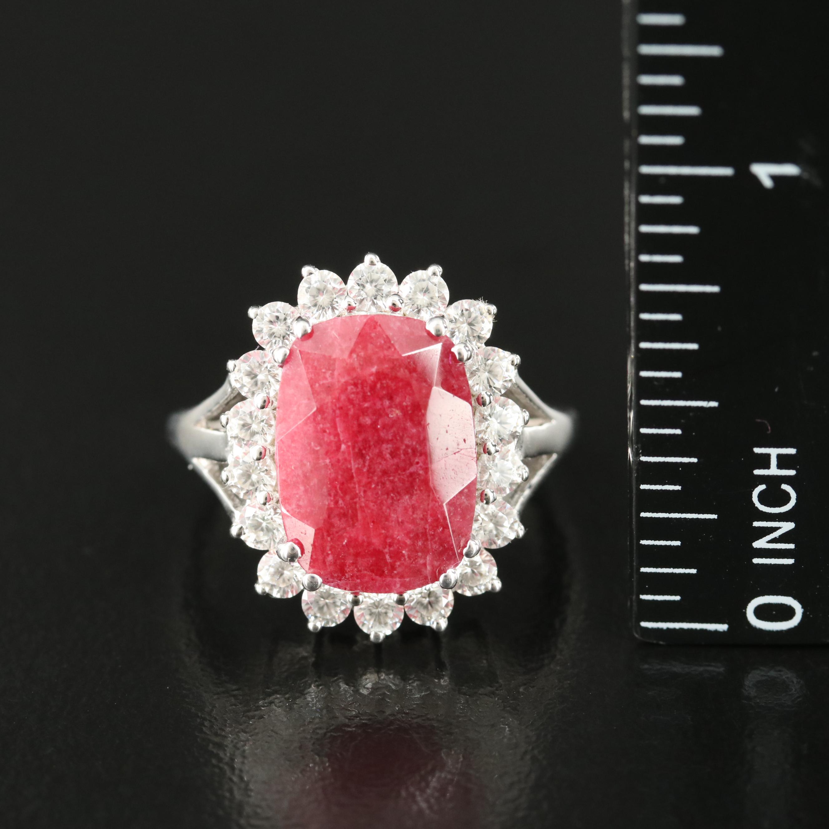 Sterling Beryl and Zircon Ring