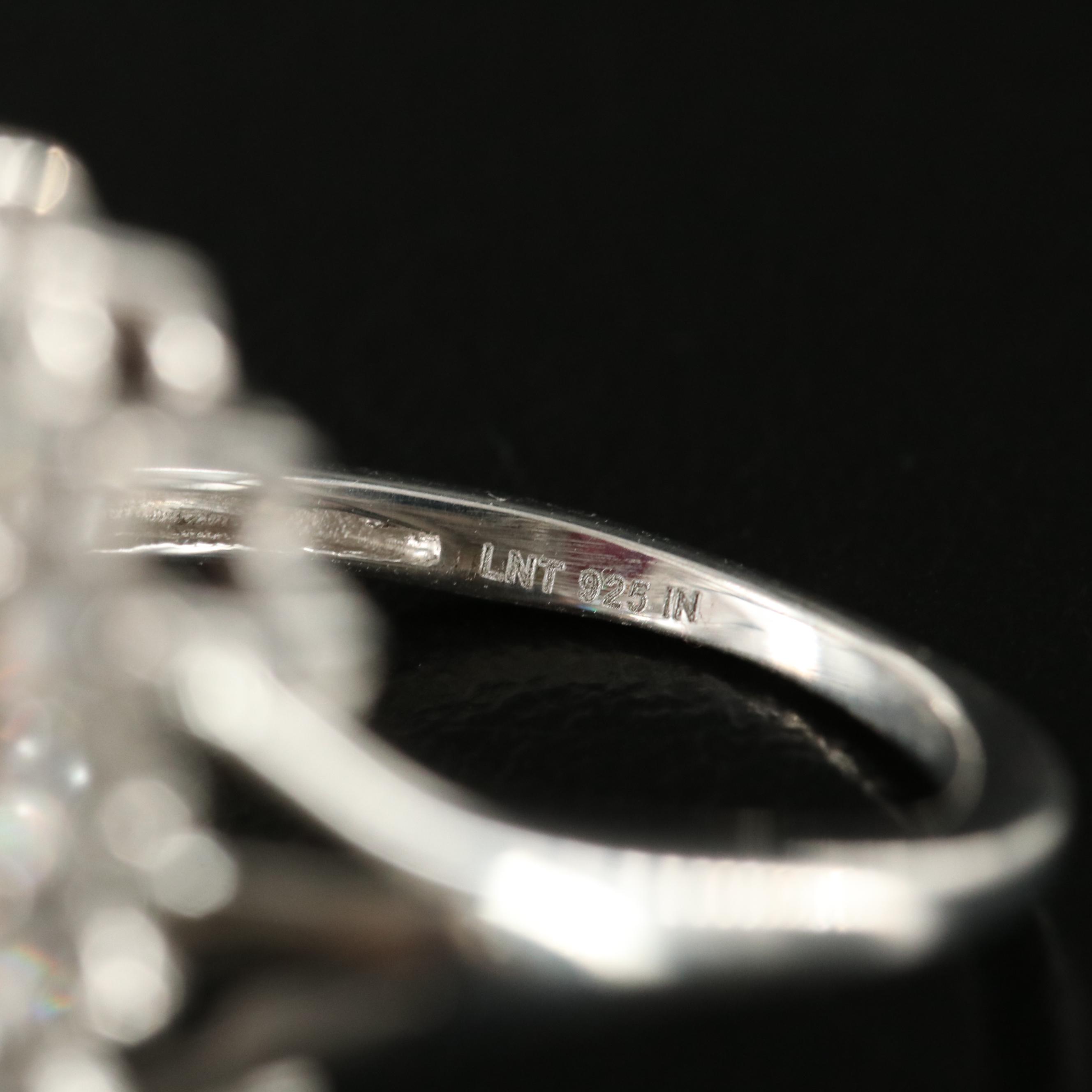 Sterling Beryl and Zircon Ring