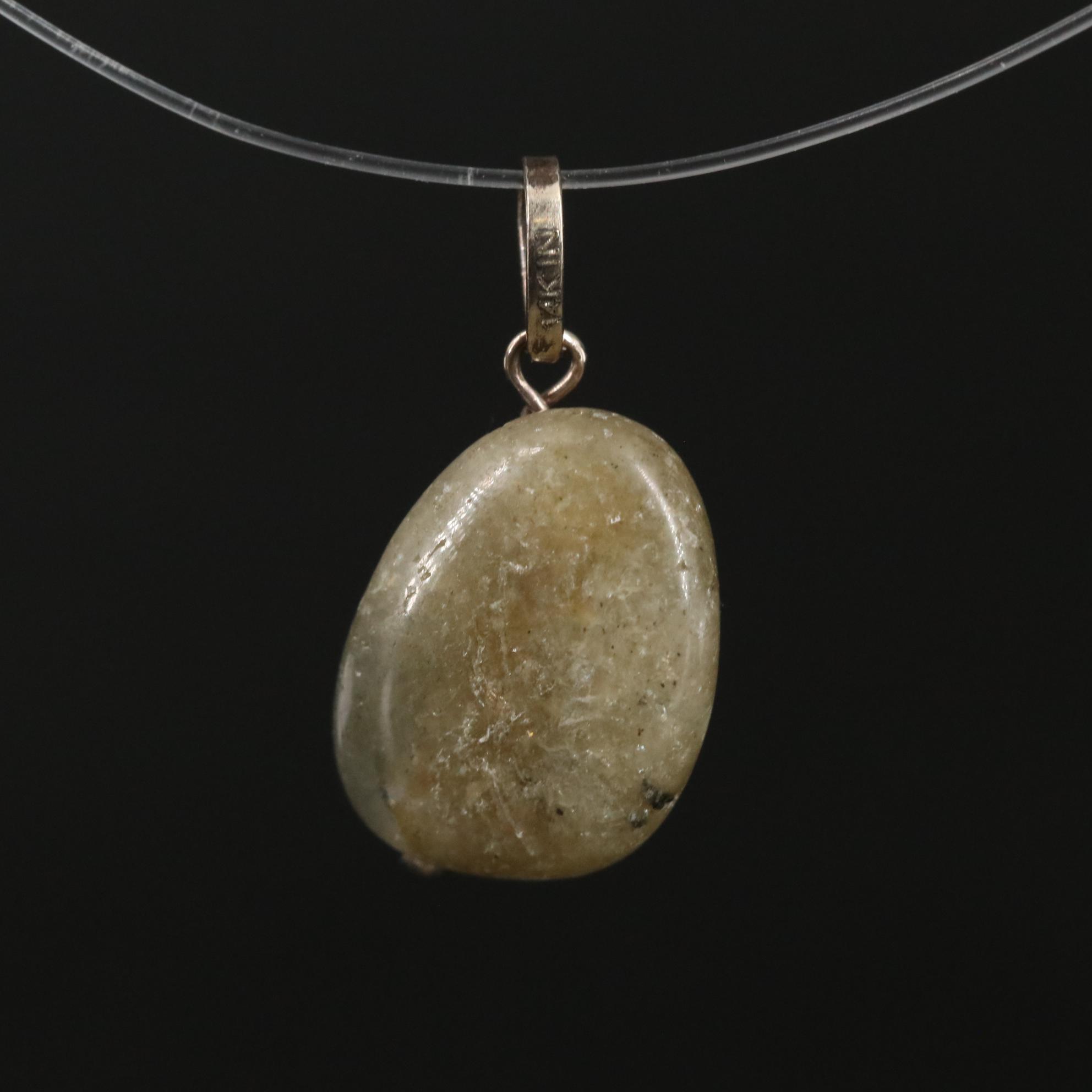 14K Labradorite Pendant