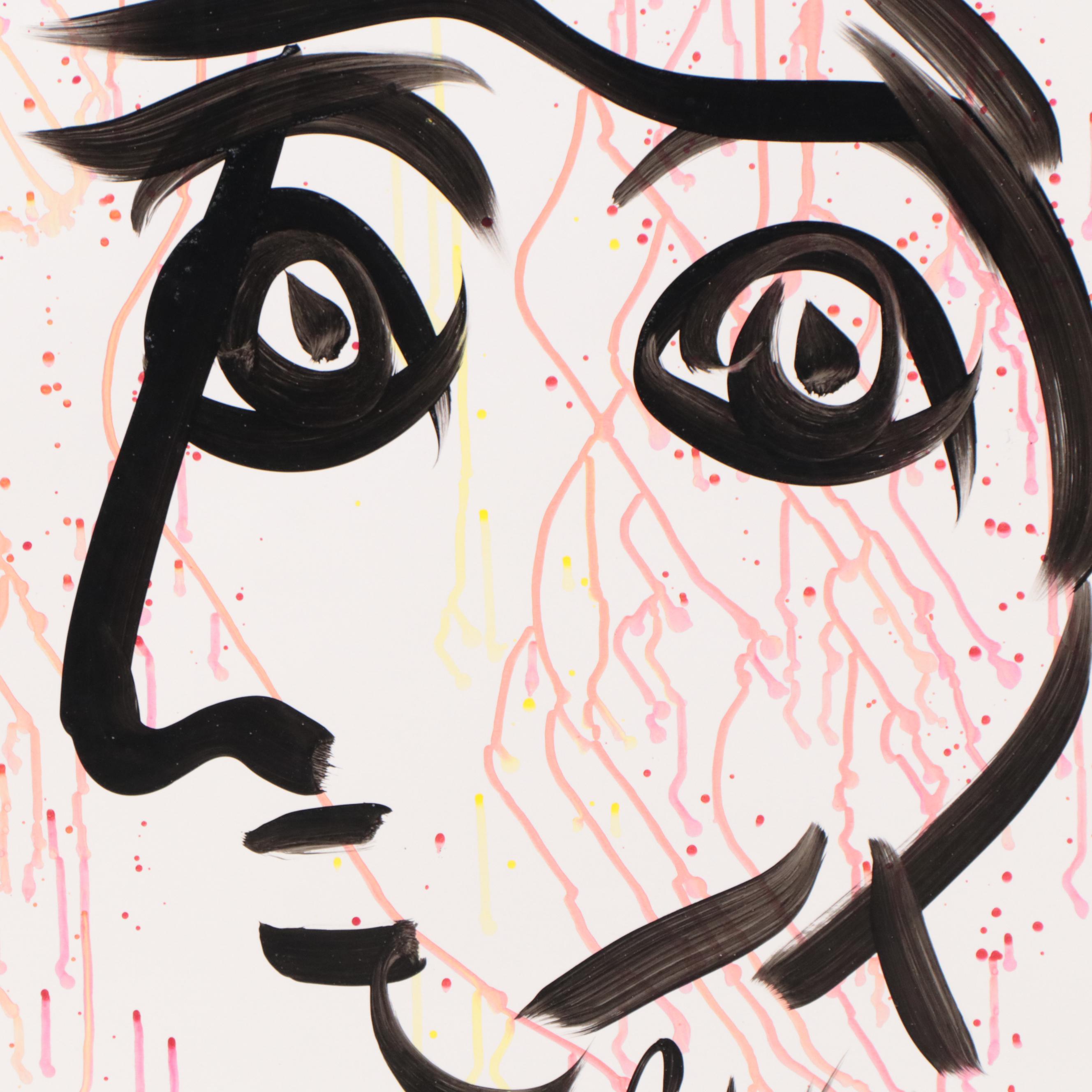 Peter Keil Abstract Portrait Acrylic Painting