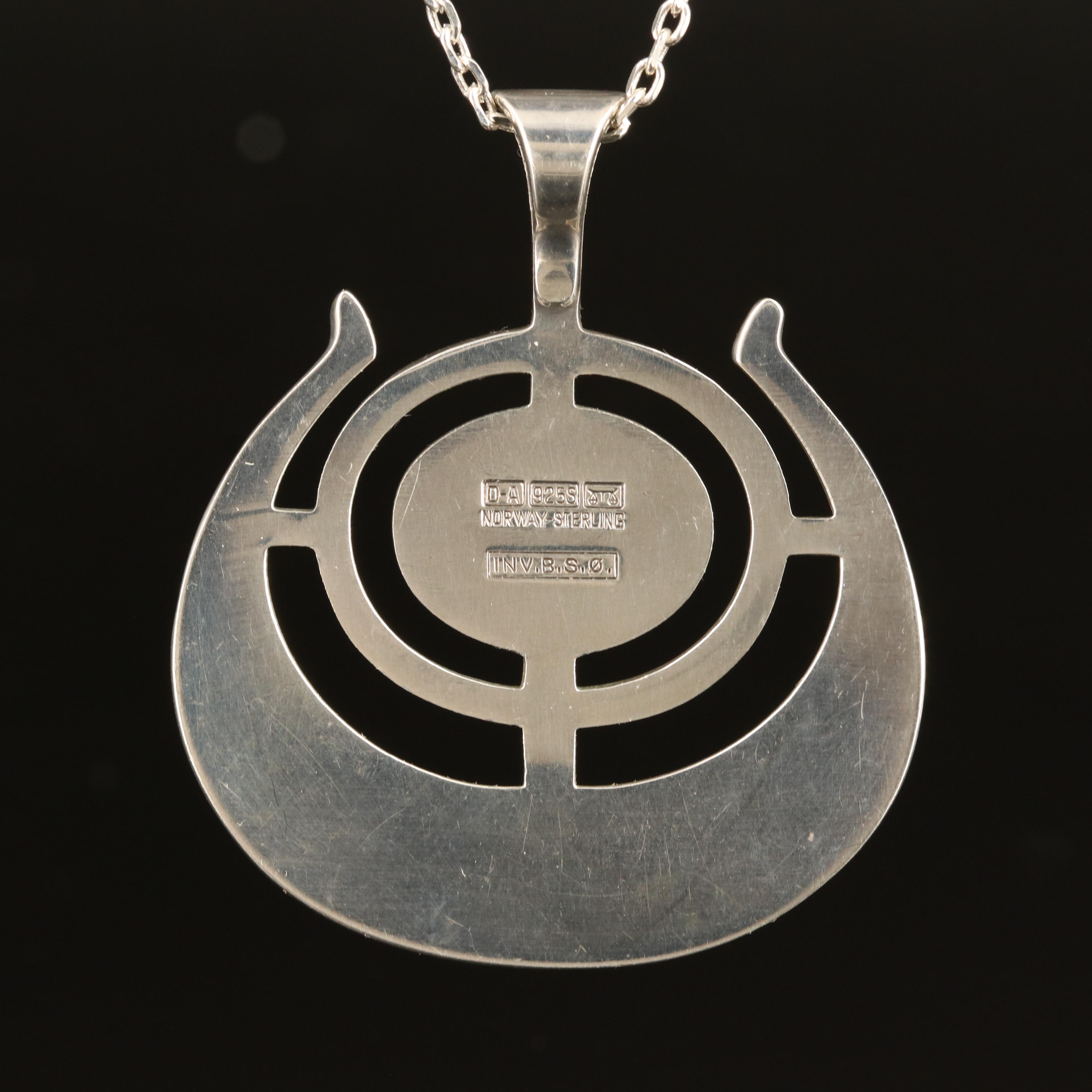 Bjorn Sigurd Ostern for David Andersen "Ship of Good Fortune" Sterling Necklace